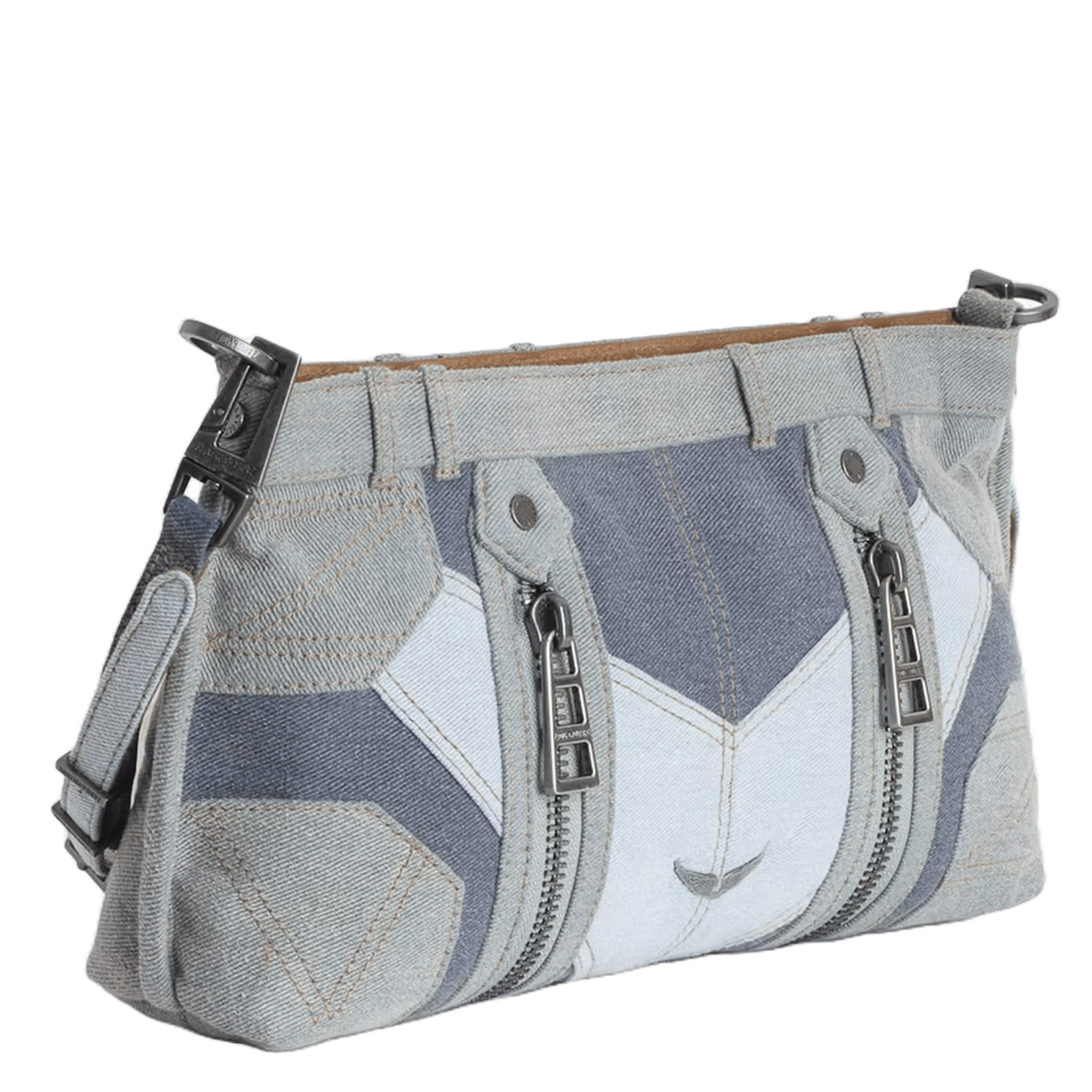 Sac bandoulière en coton ZADIG&VOLTAIRE Bleu