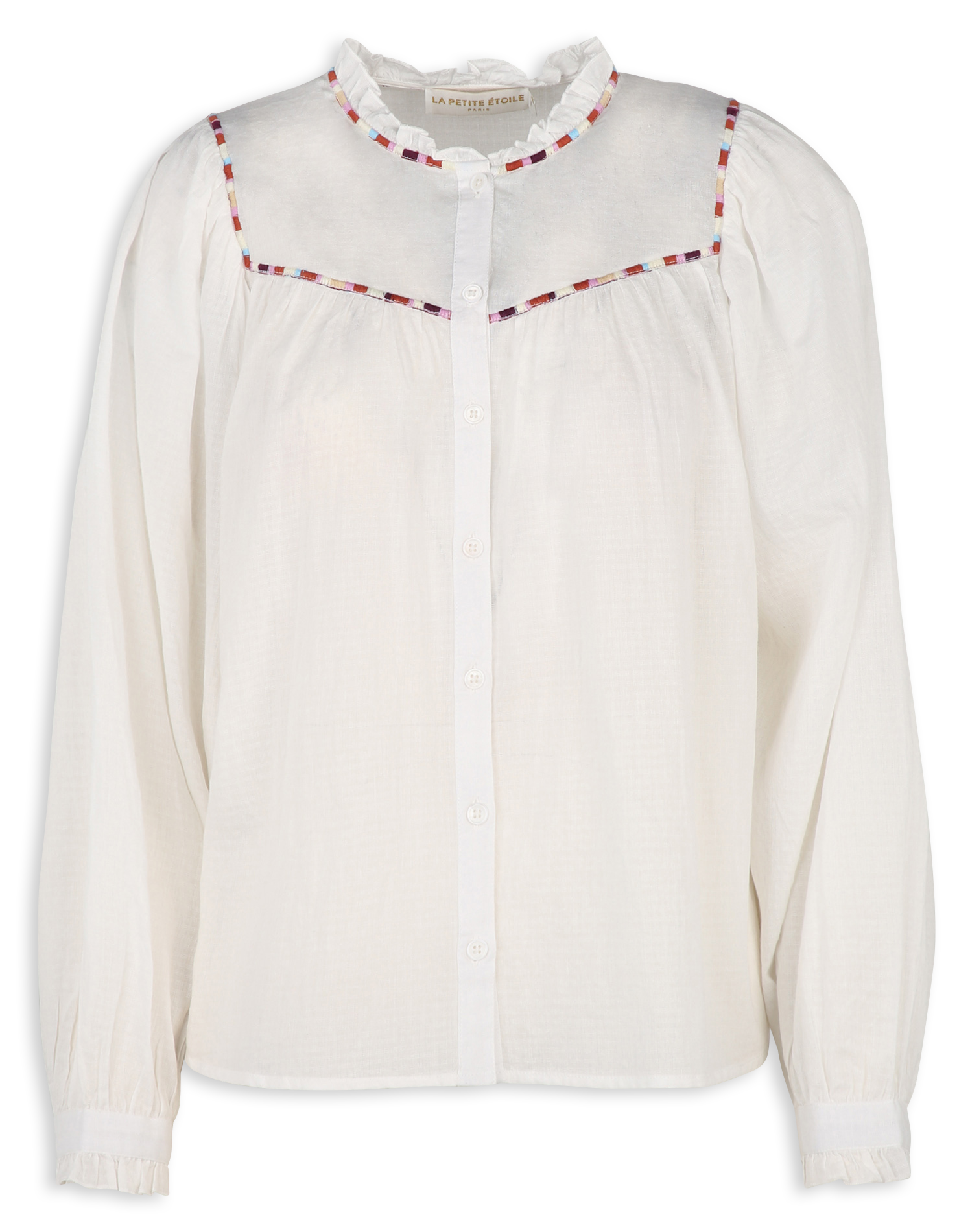 Blouse droite en coton LA PETITE ETOILE Blanc
