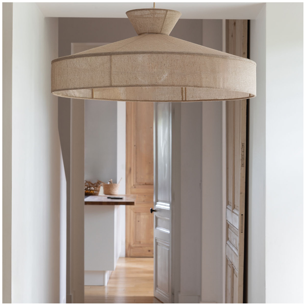 Jute canvas pendant light BLANC D'IVOIRE White