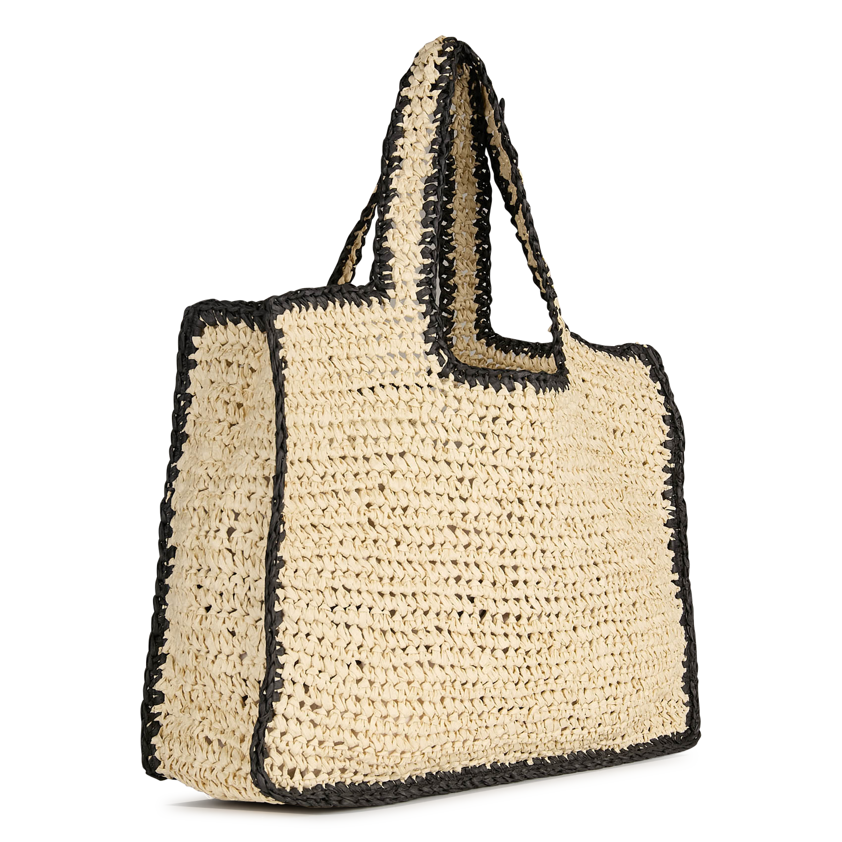 Shopper aus Stroh PIECES Grun