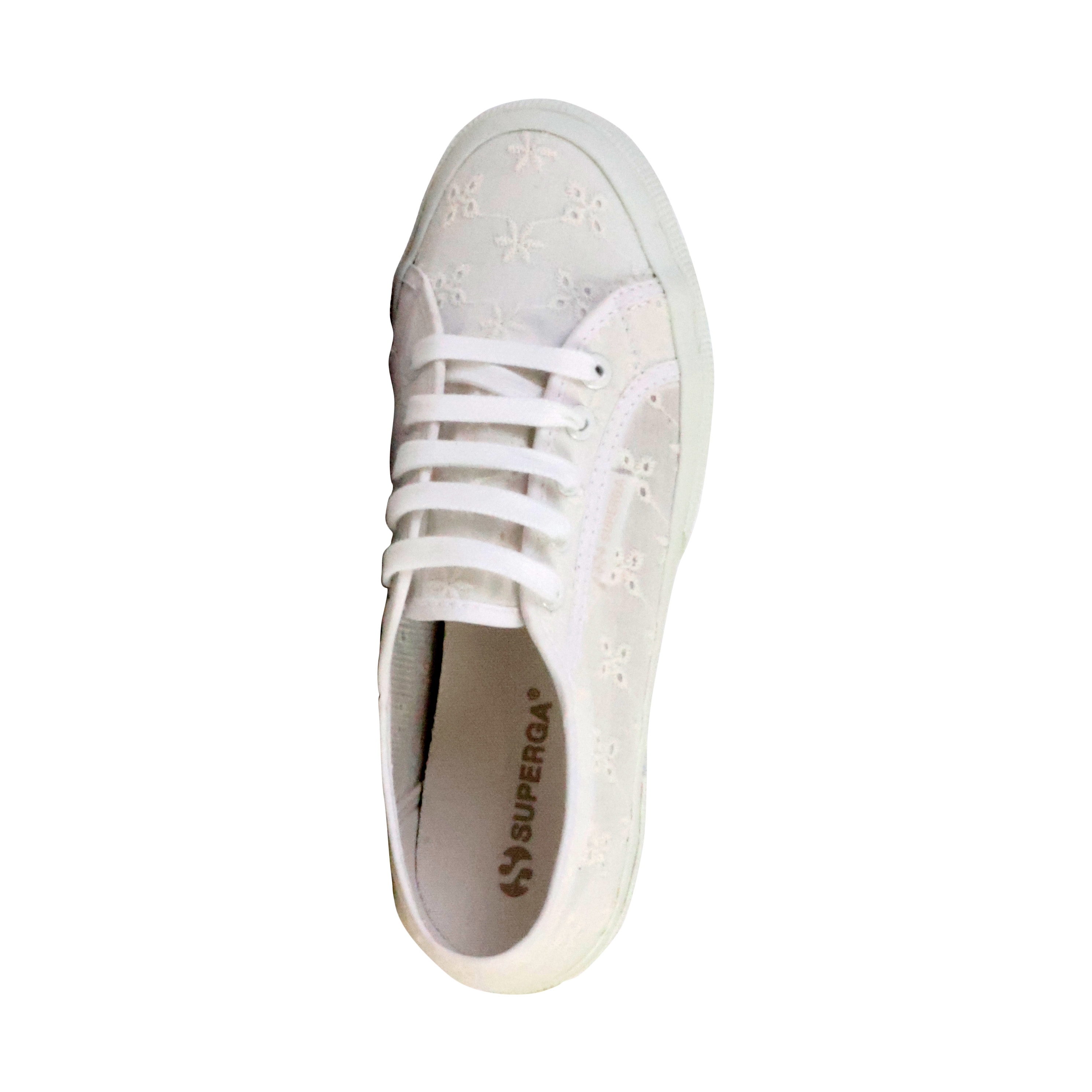 Superga Flower Sangallo lace-up sneakers SUPERGA White