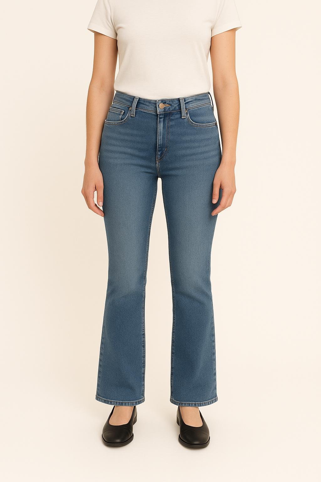 Cropped slim jeans with studs LEVI'S - Seconde main Blue