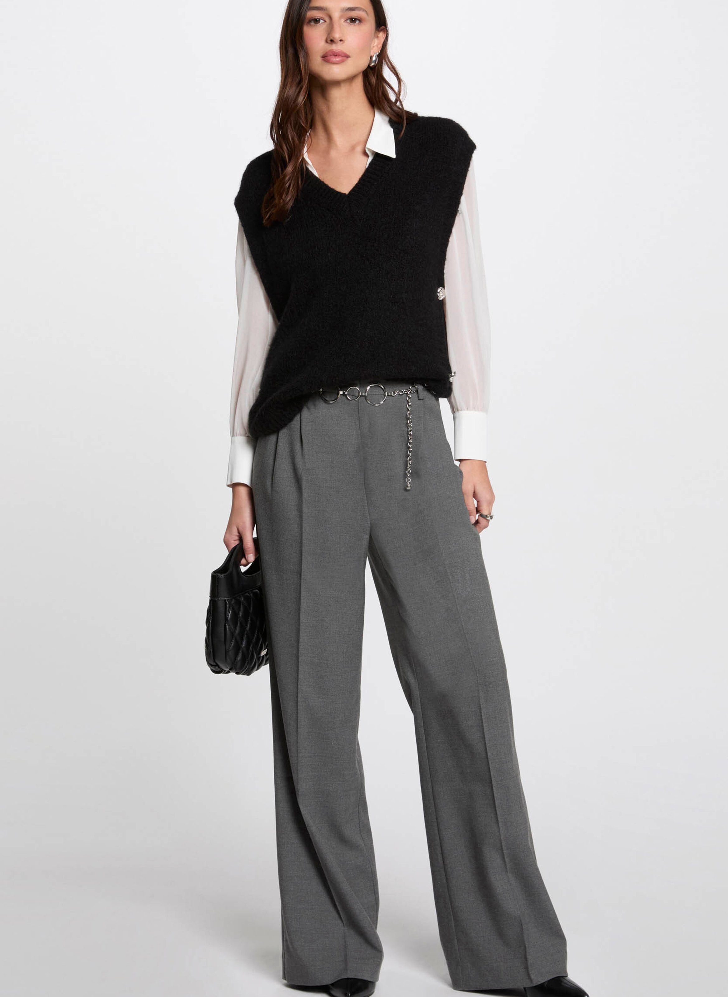 Pull col V  MORGAN Noir