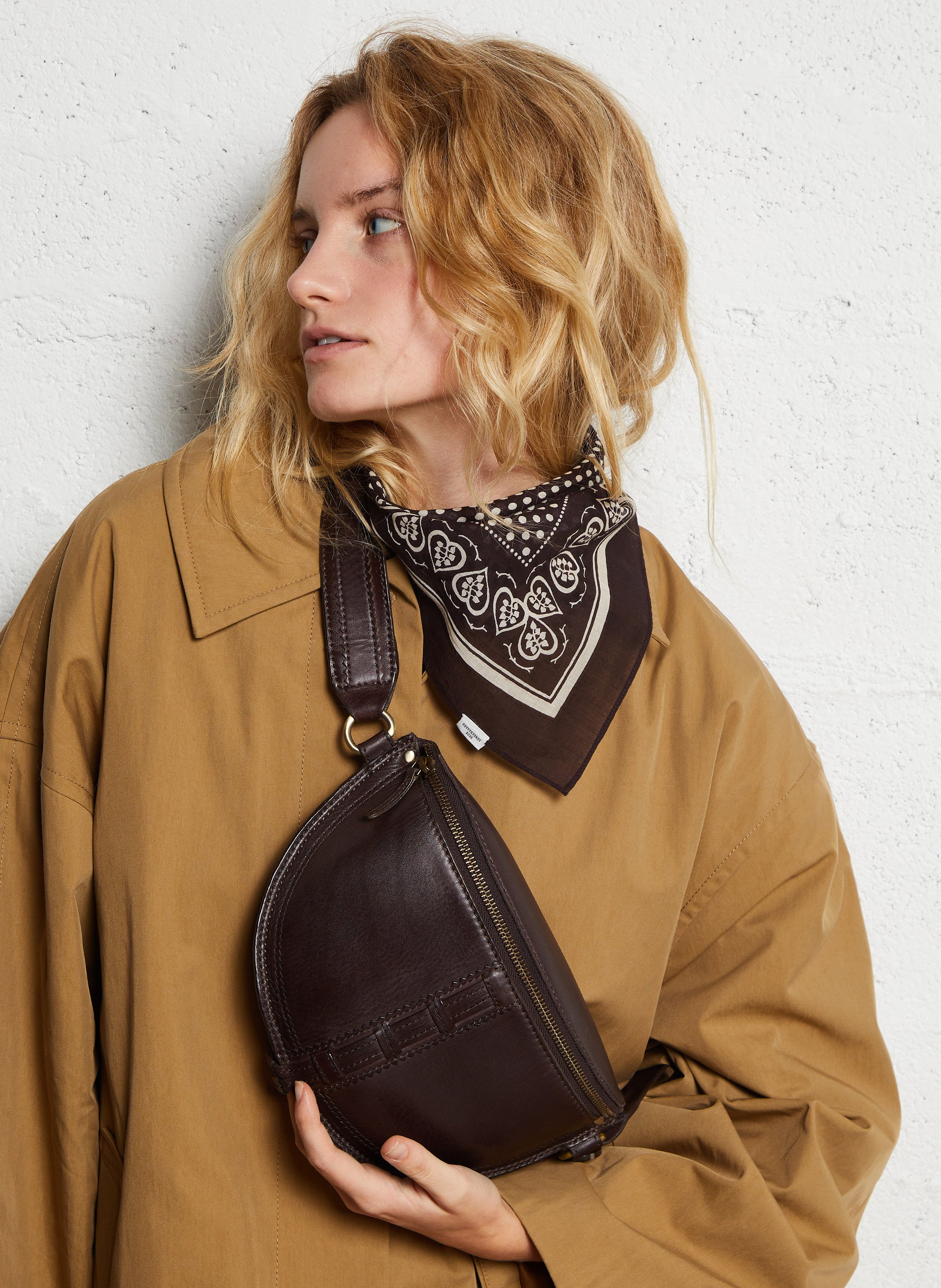 Sac banane en cuir MAISON 123 Marron