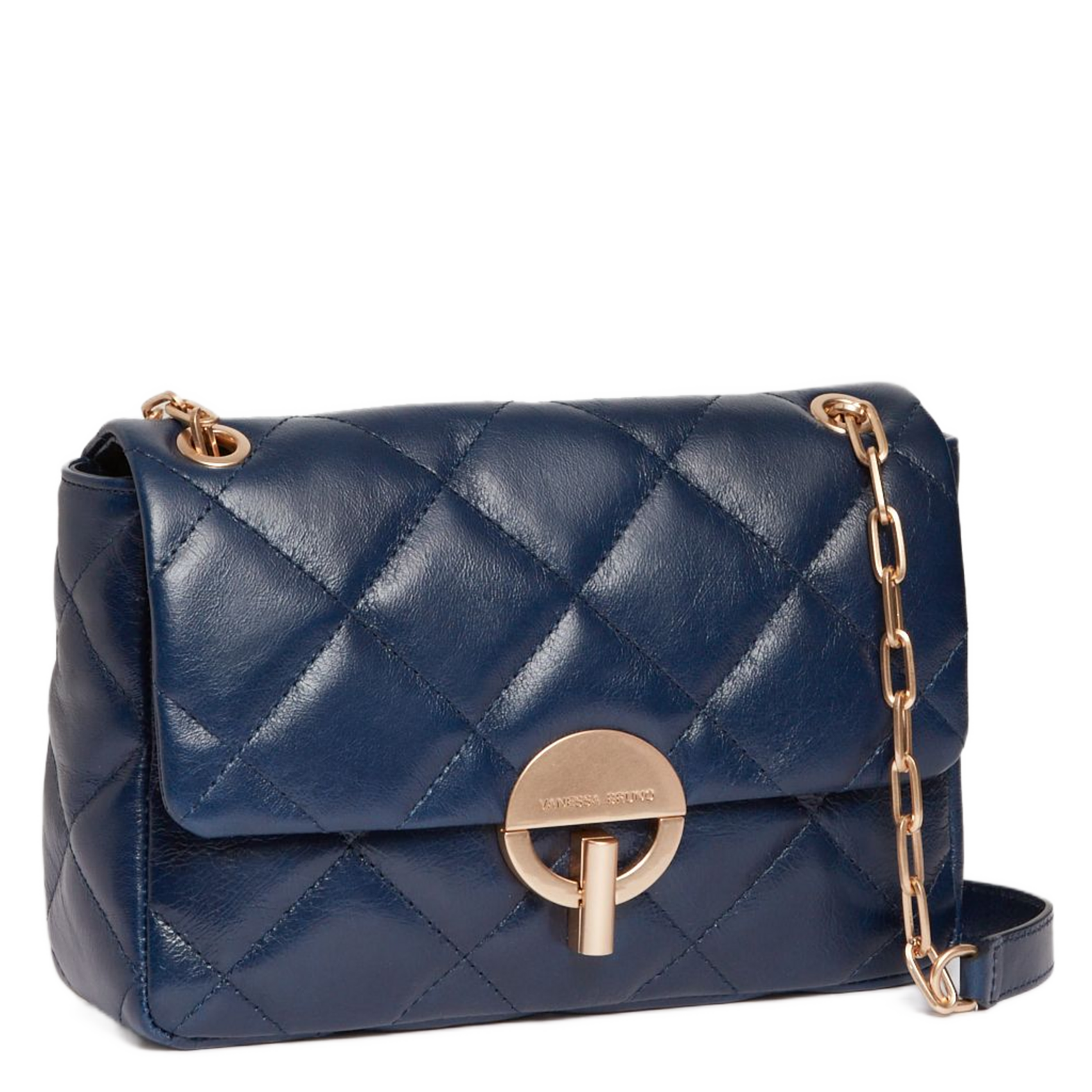 Dori leather shoulder bag VANESSA BRUNO Blue