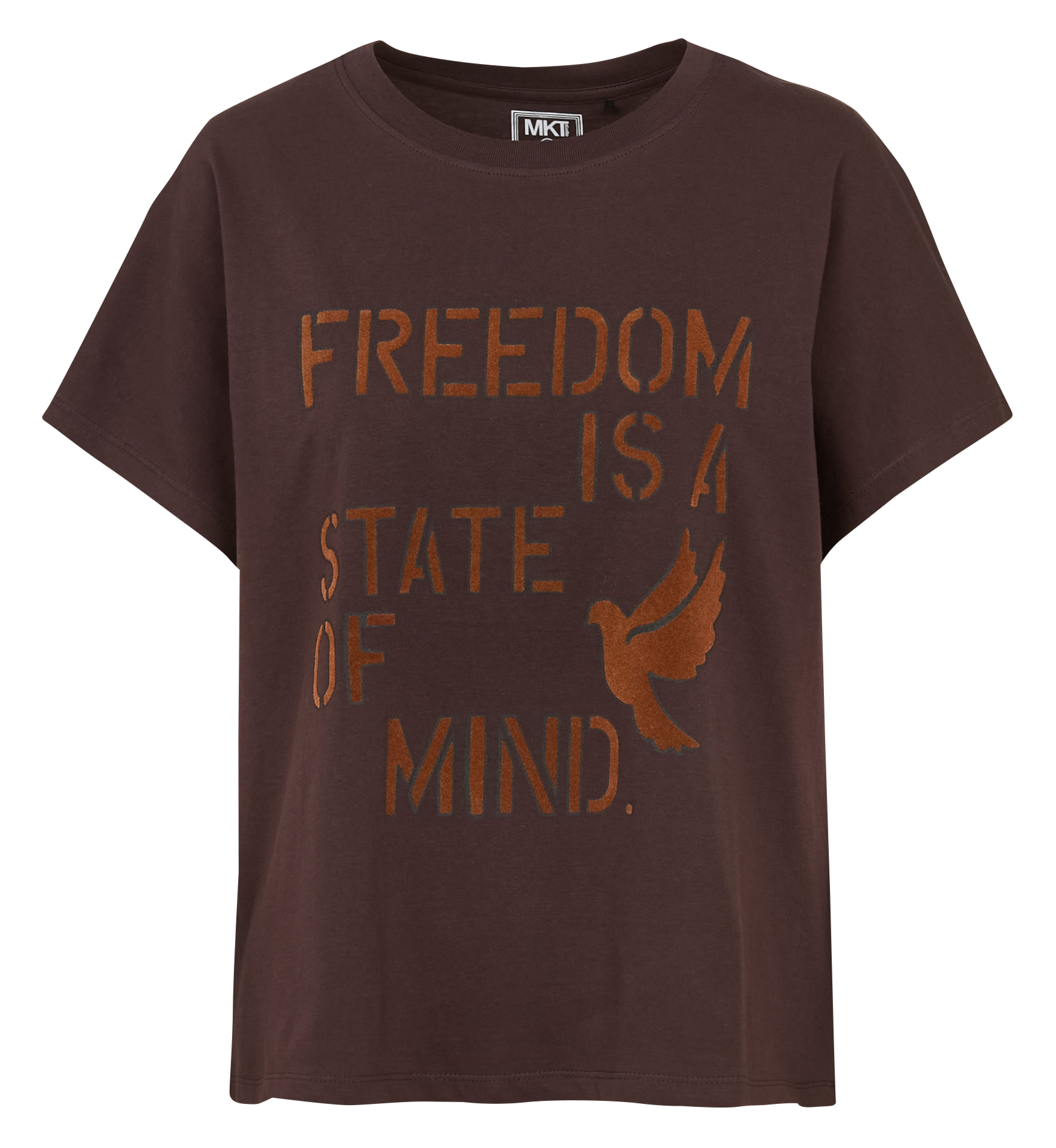 Tee-shirt droit en coton  MKT Marron