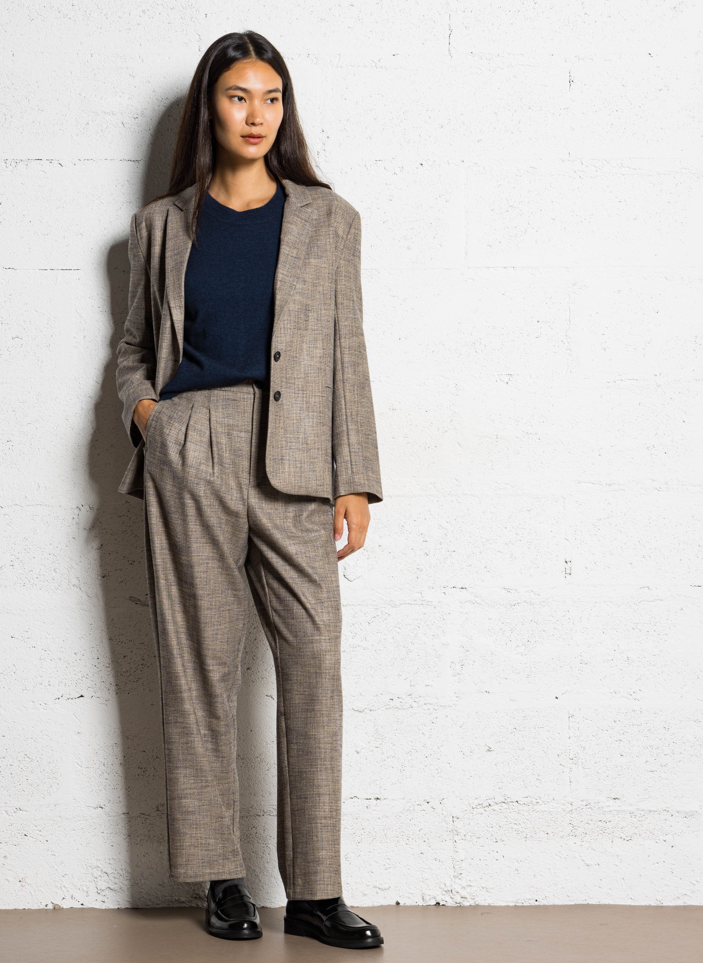 Norton printed straight trousers BELLA JONES Brown