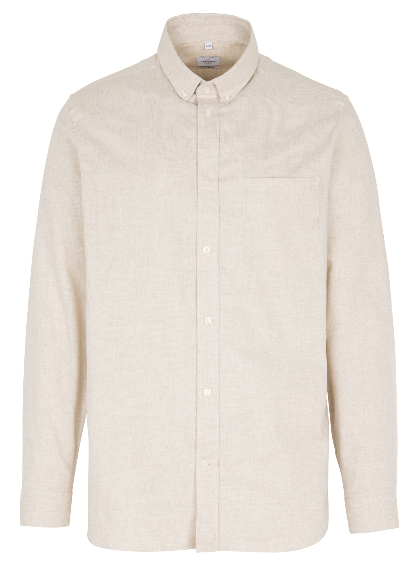 Dakota regular-fit cotton shirt AU PRINTEMPS PARIS Beige
