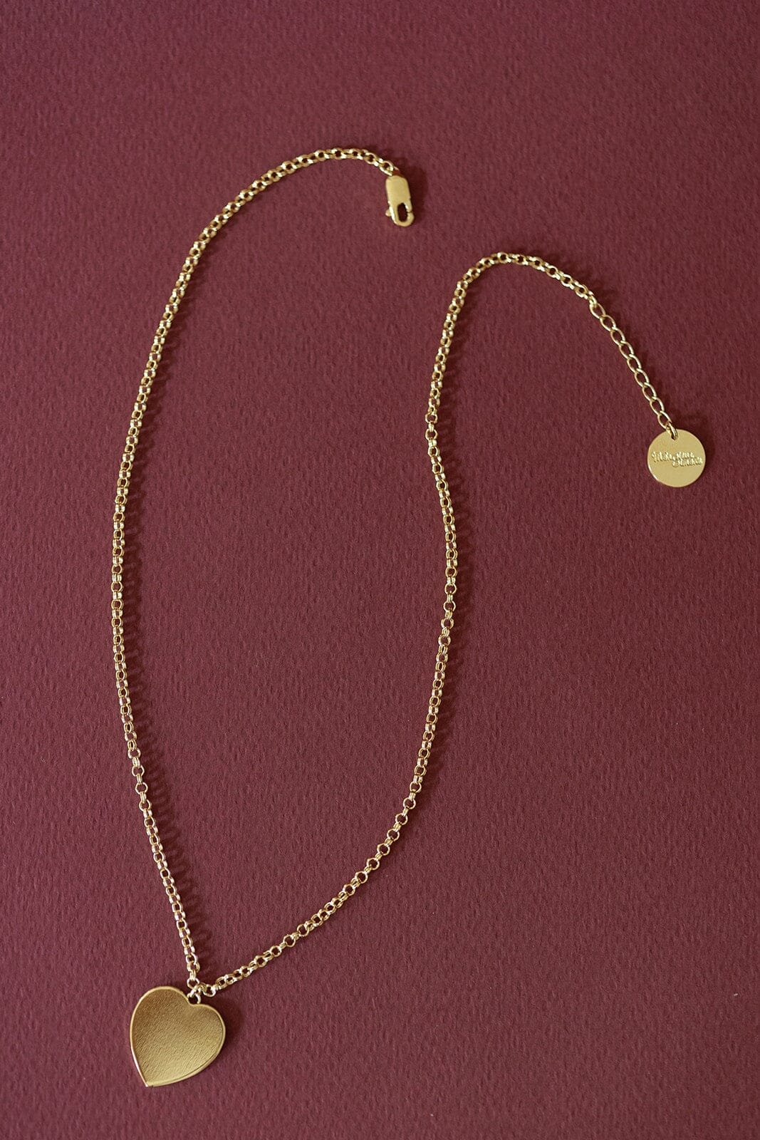 Silver plated heart necklace MONSIEUR SIMONE Golden