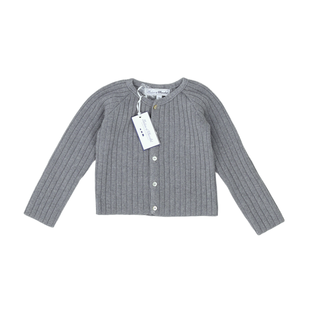 Baby gray cardigan - 24 months TARTINE ET CHOCOLAT - seconde-main Grey