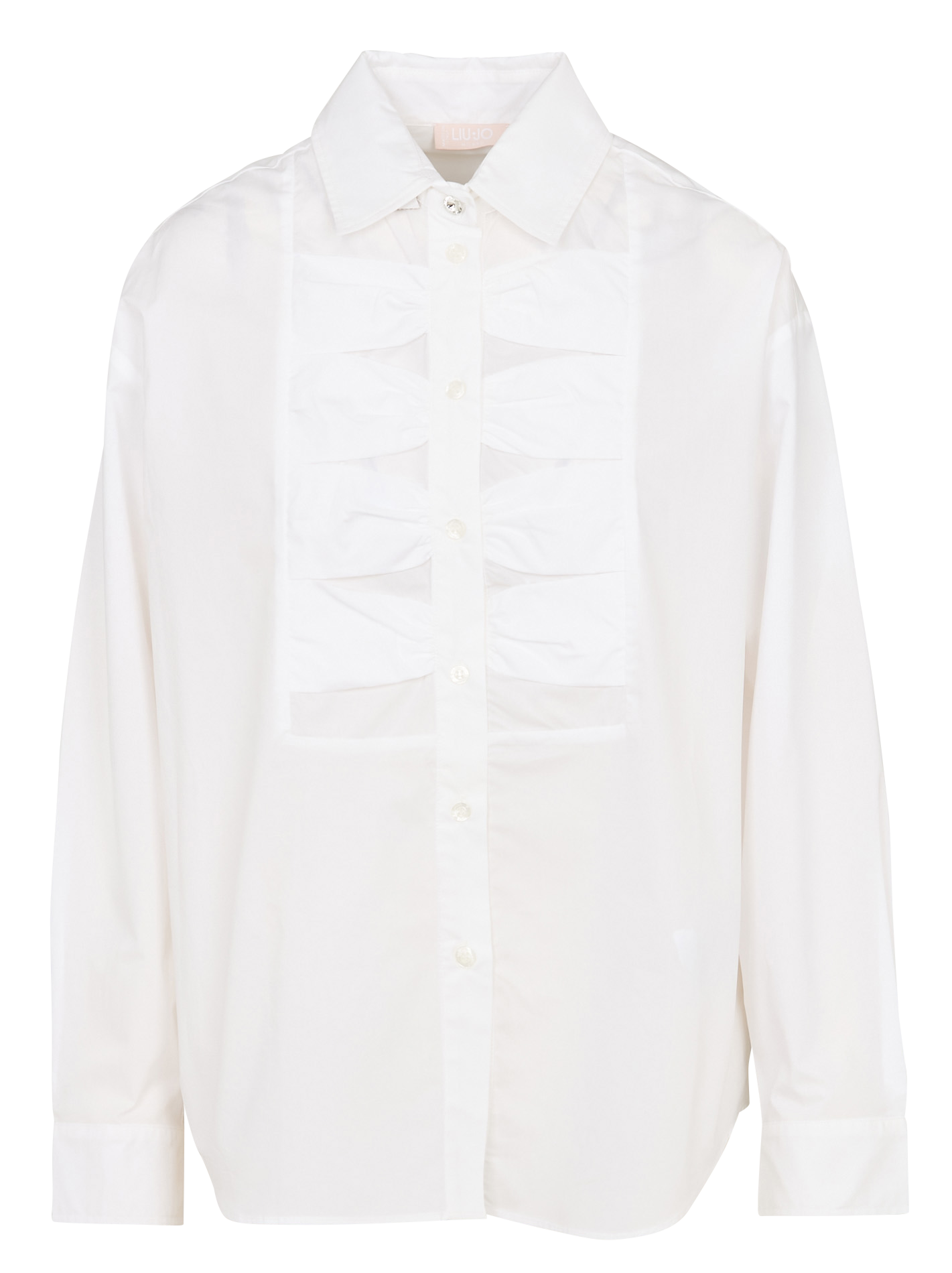 Cotton shirt with classic collar LIU JO White
