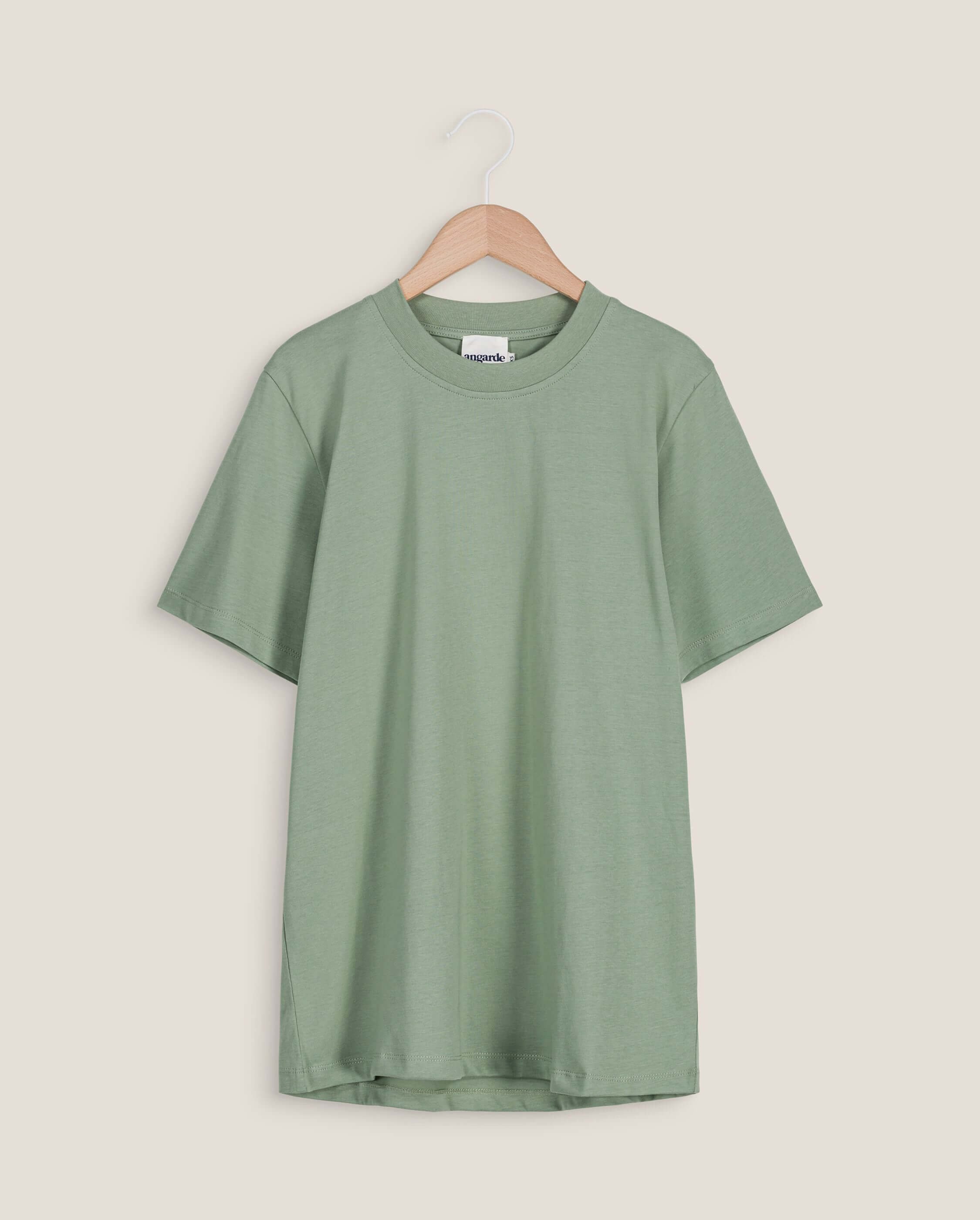 Organic cotton women's t-shirt, sage ANGARDE Green