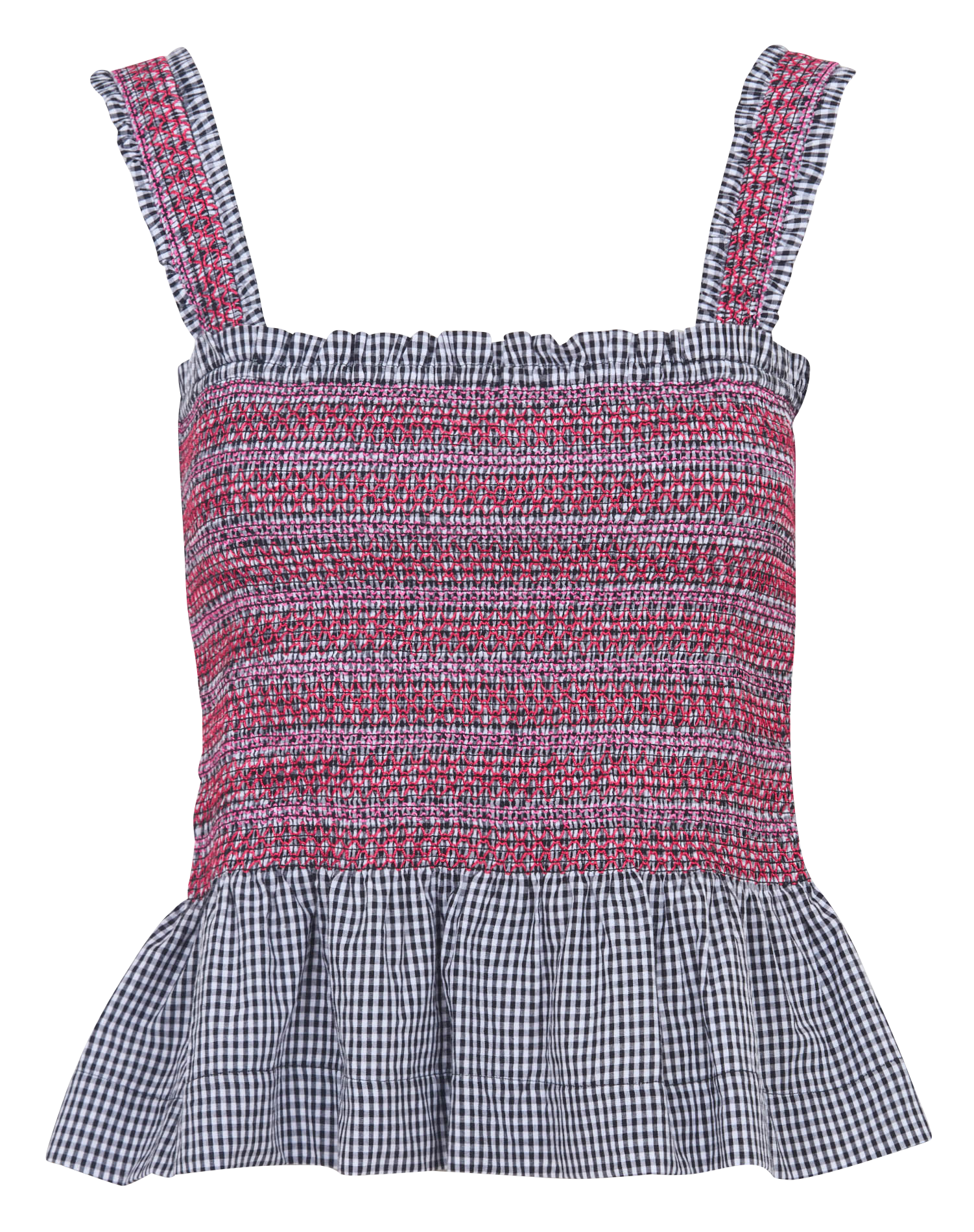 Top mit quadratischem Ausschnitt aus Bio-Baumwolle DAMSON MADDER Schwarz