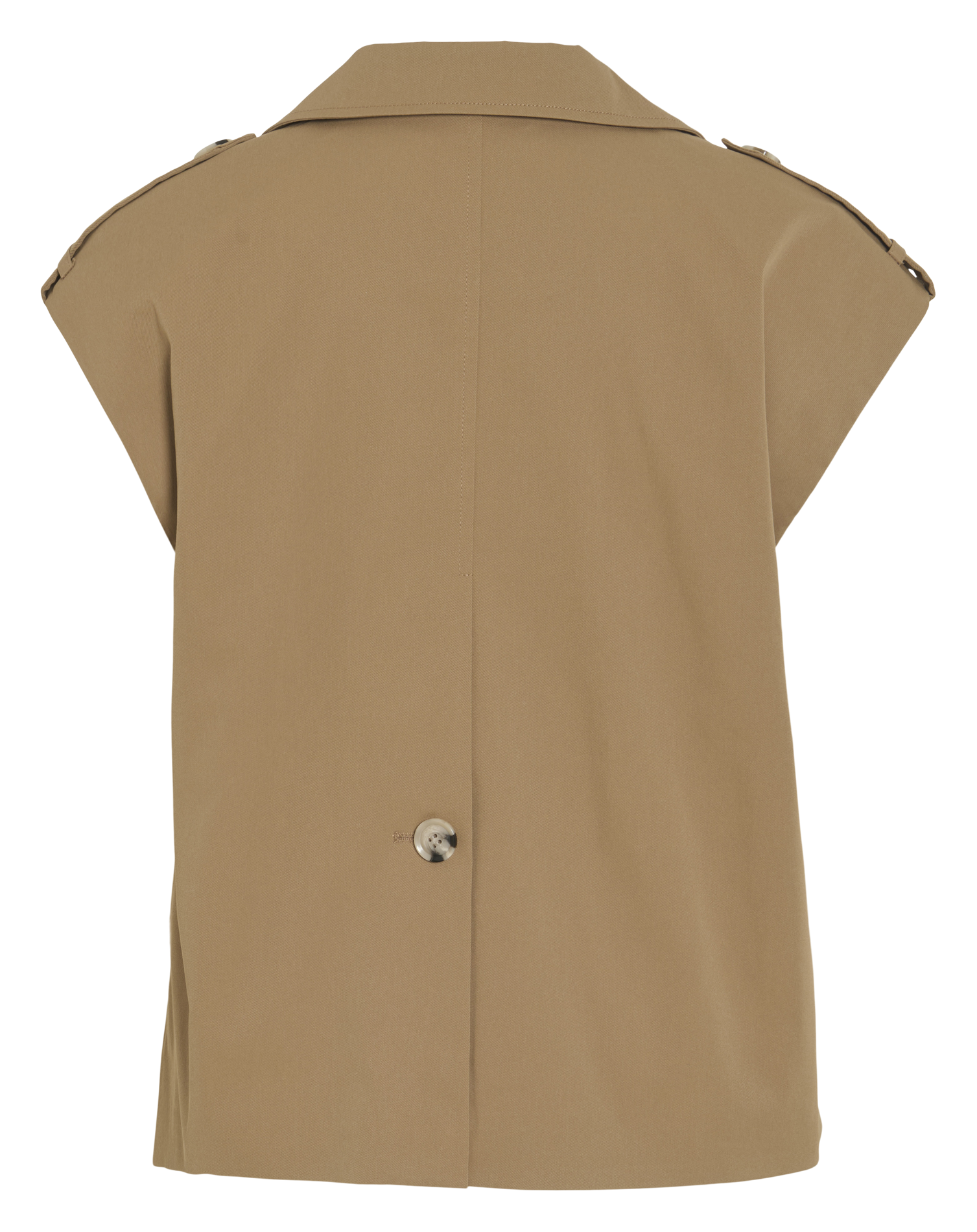 Veste trench sans manches unie VILA Marron