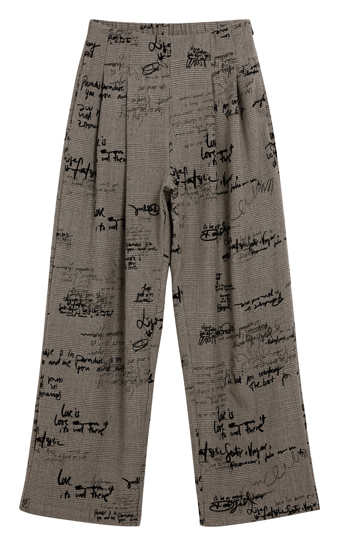 High-waisted printed trousers DESIGUAL Black