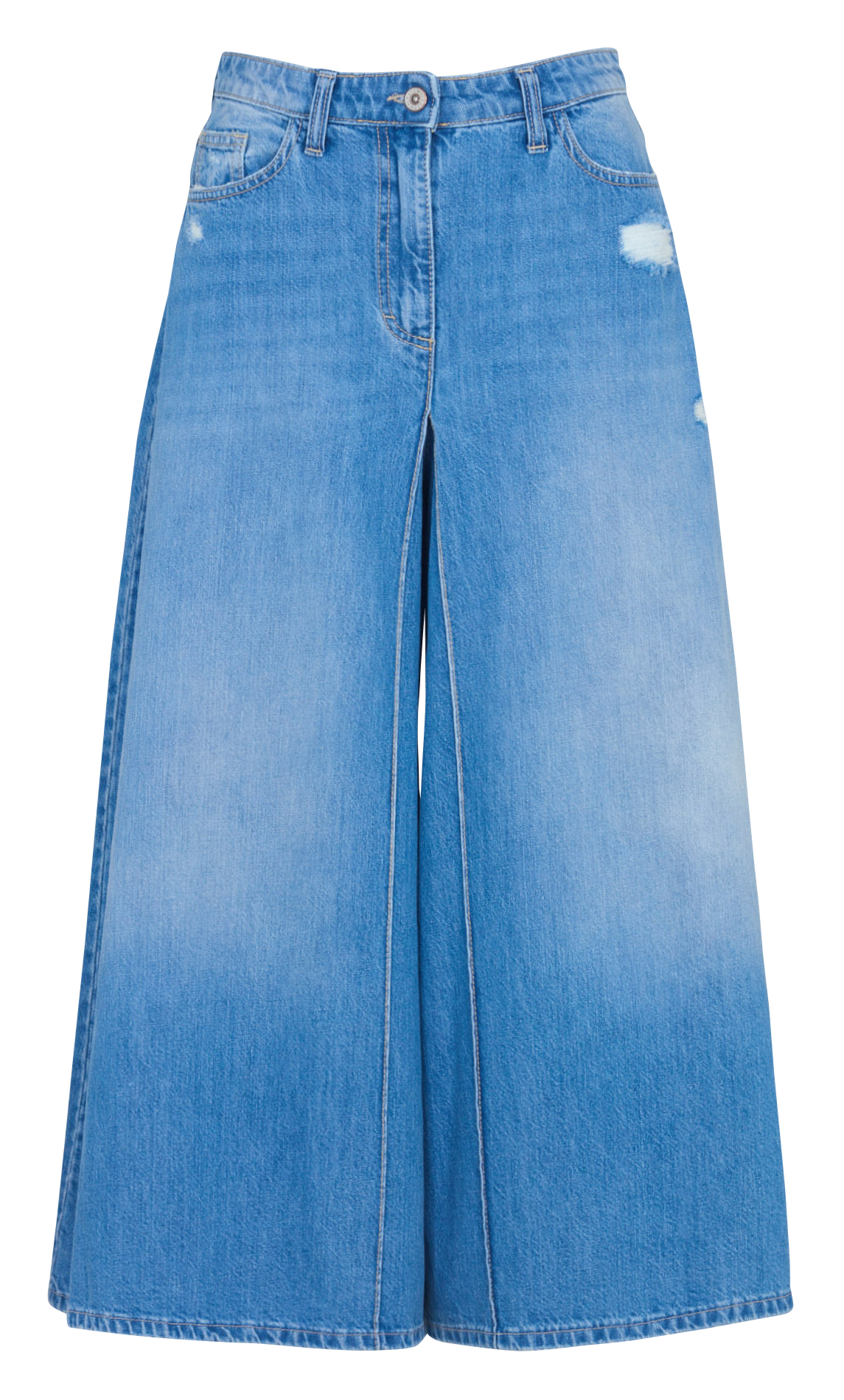 Jupe culotte large en coton PLEASE Bleu