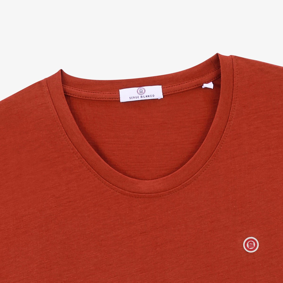 Round-neck cotton T-shirt SERGE BLANCO Red
