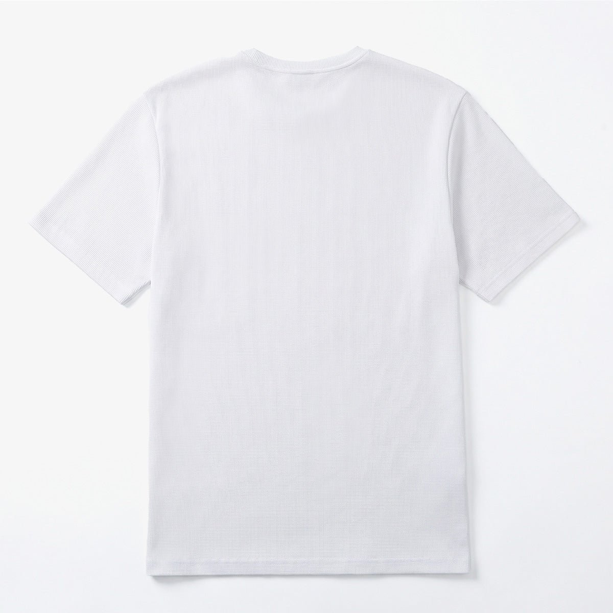Round neck t-shirt in waffled cotton SERGE BLANCO White