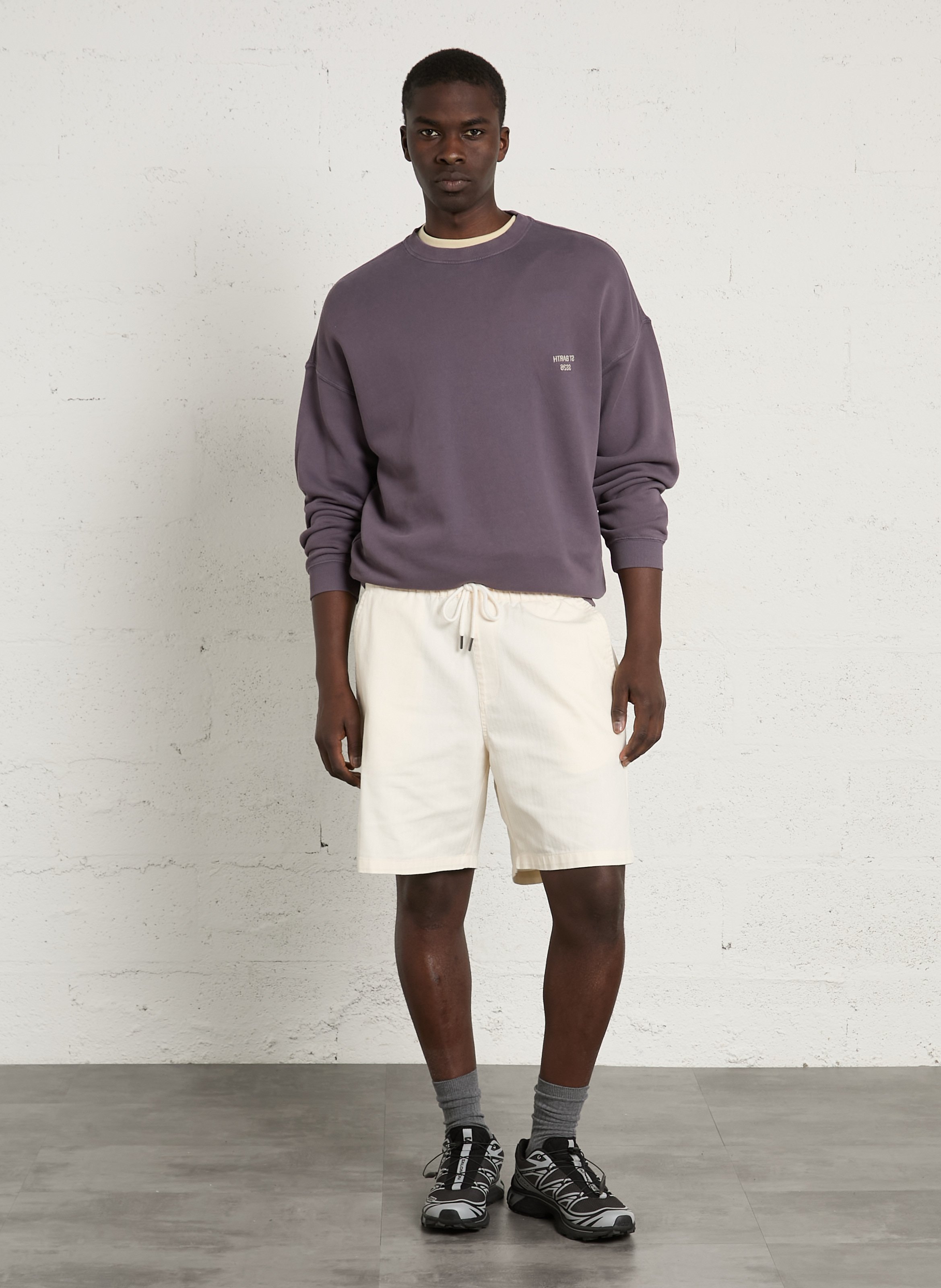 Cotton round-neck sweatshirt IKKS Purple