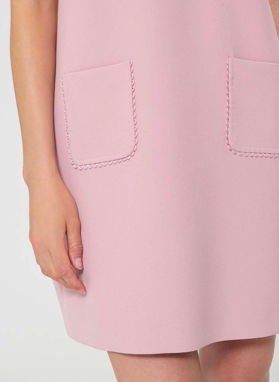 Robe courte droite unie à poches  TARA JARMON Rose