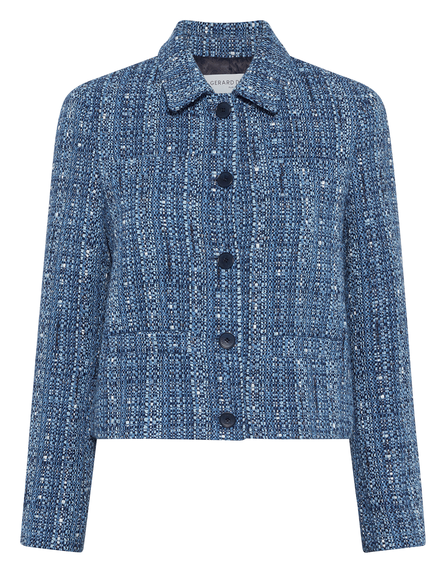 Cotton-blend coat with classic collar GERARD DAREL Blue