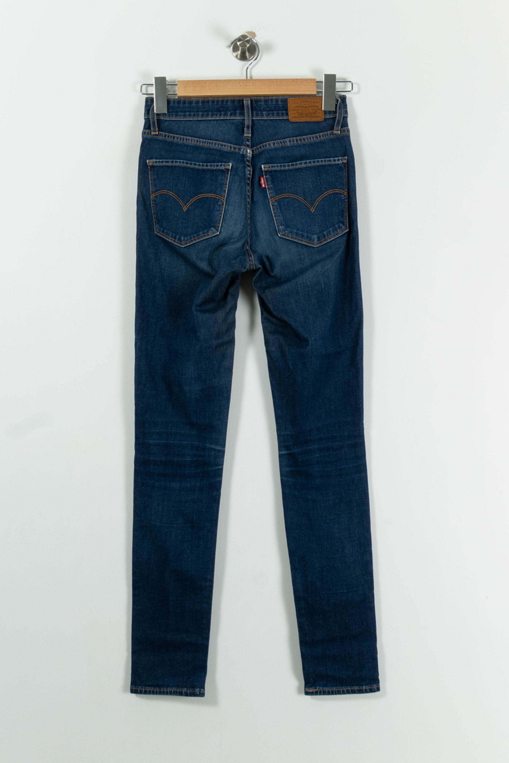 Cropped slim jeans with studs LEVI'S - Seconde main Blue