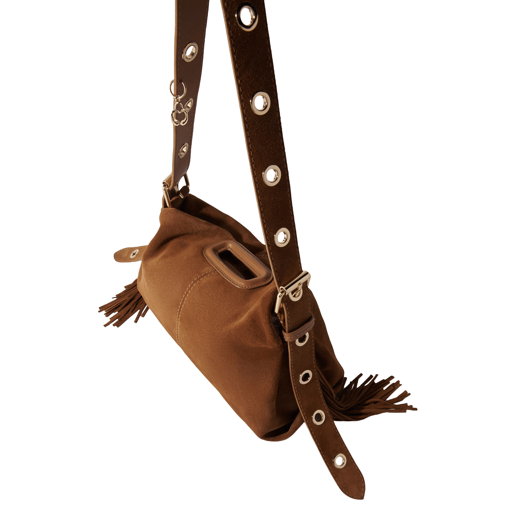 Leren clutch MAJE Beige