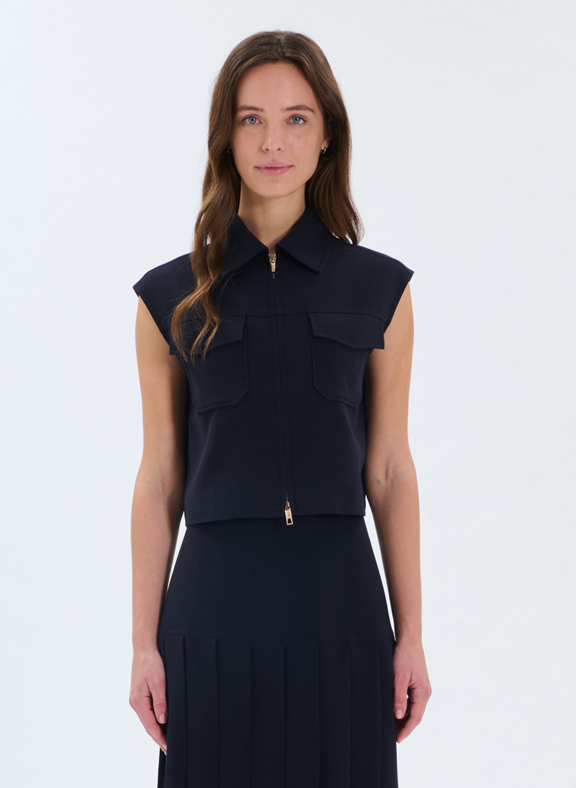 Veste droite col classique ZAPA Bleu