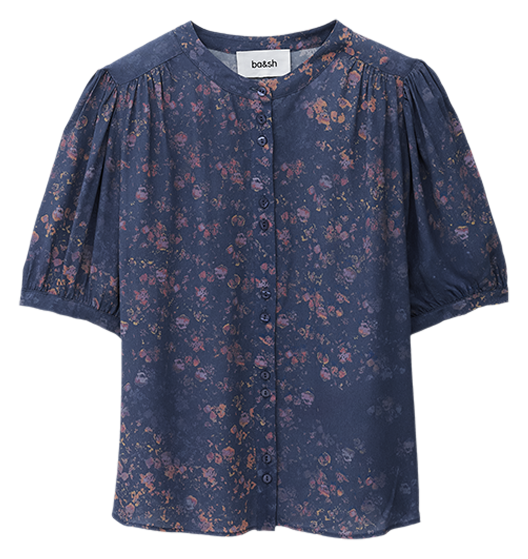Blouse col rond imprimée BA&SH Bleu