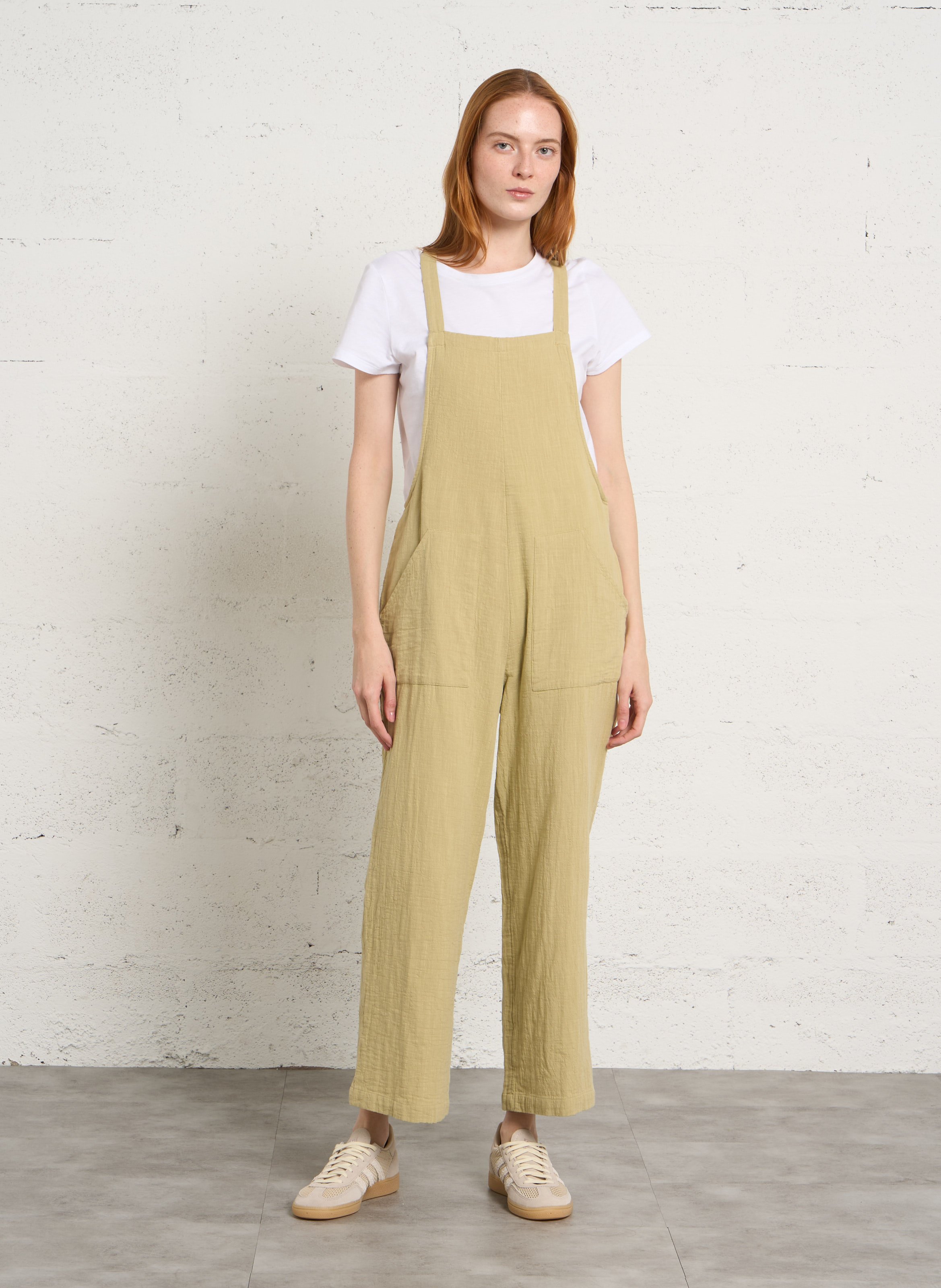 Square-neck slub cotton overalls BILLABONG