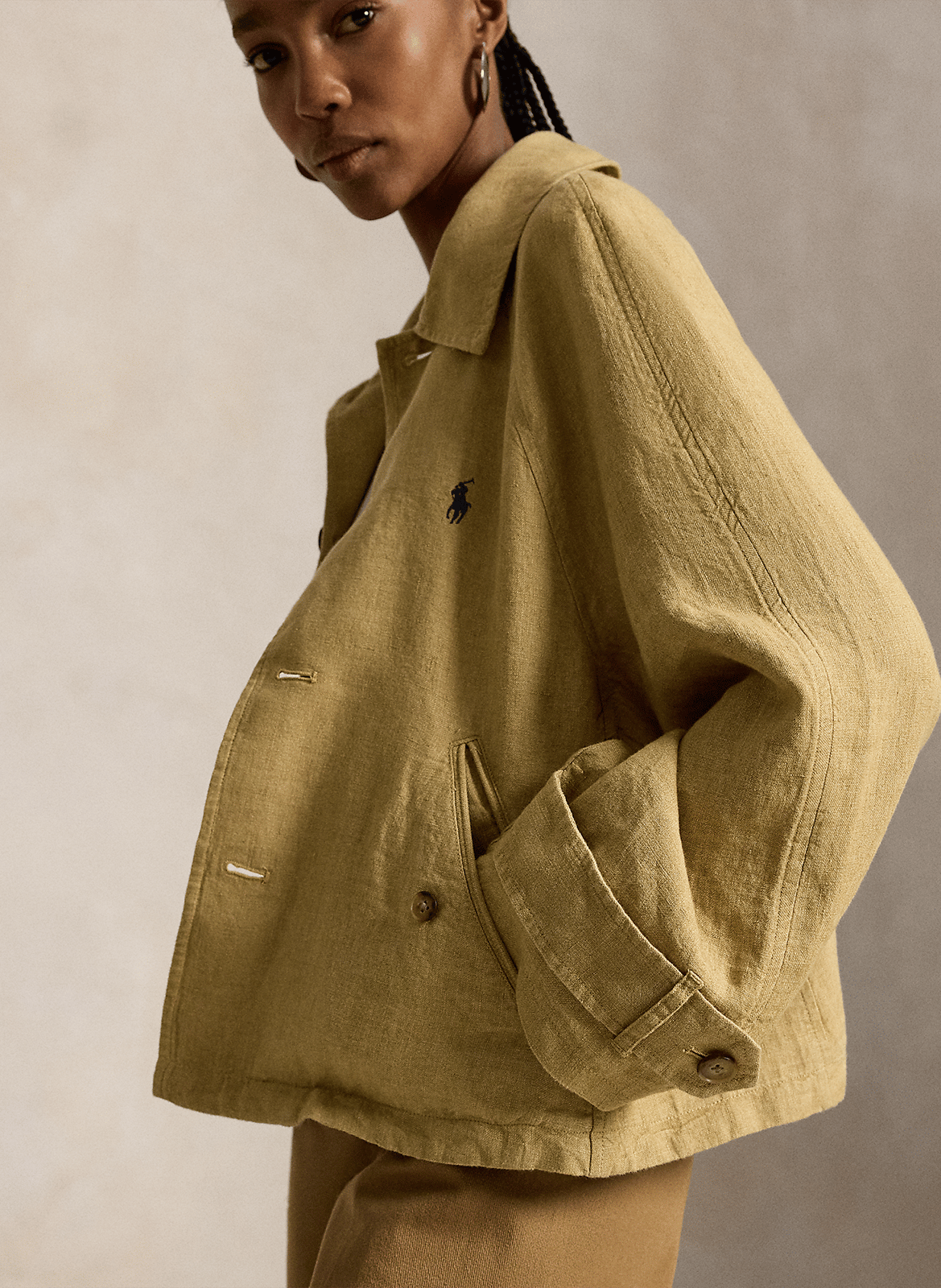 Veste en lin col classique POLO RALPH LAUREN Beige