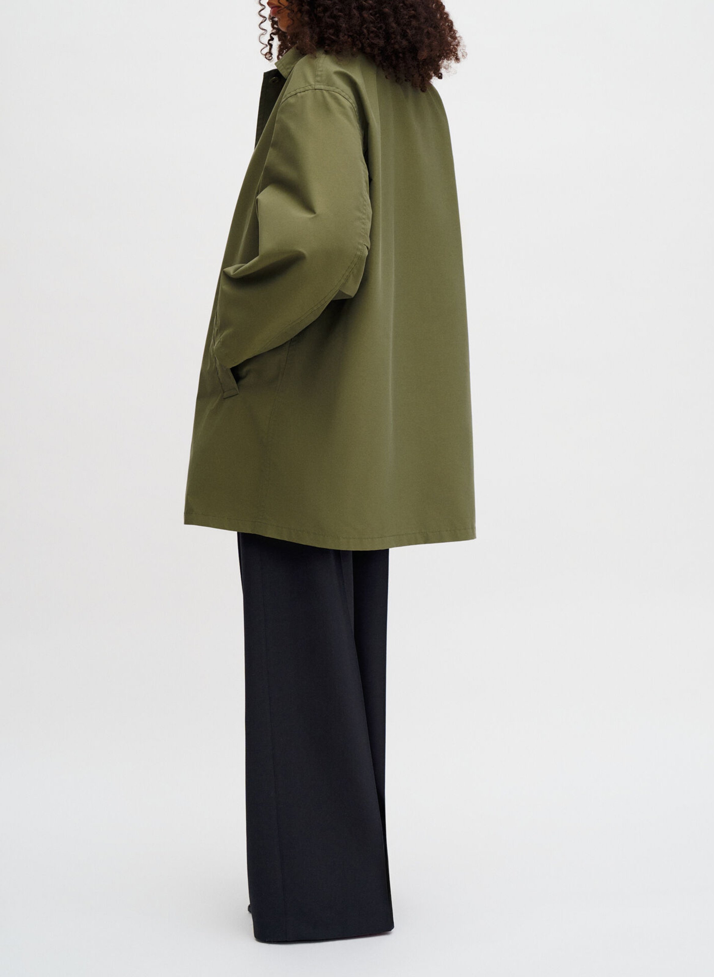 Single-breasted plain coat FILIPPA K Green