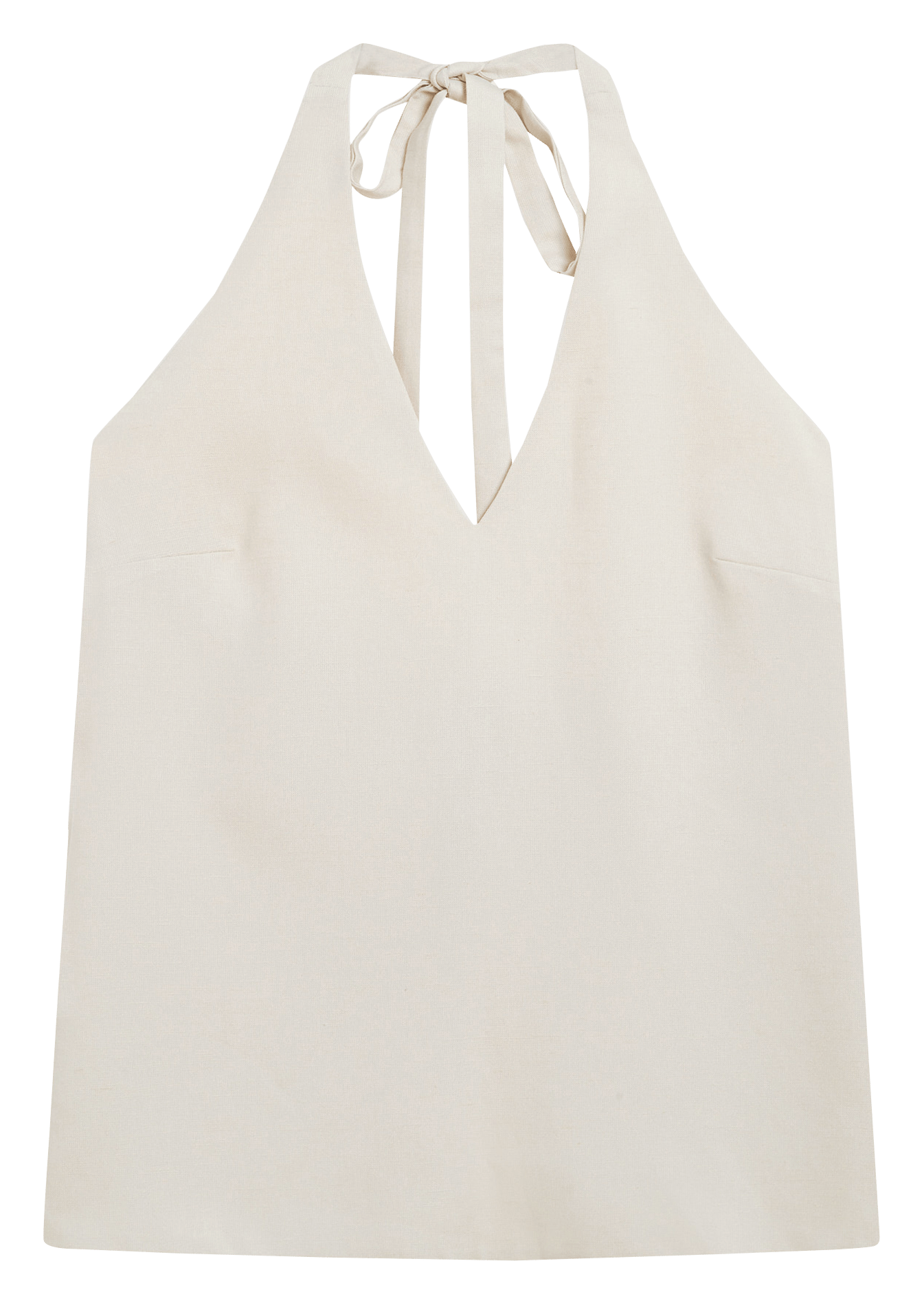 Buttoned printed V-neck top GRACE ET MILA Beige