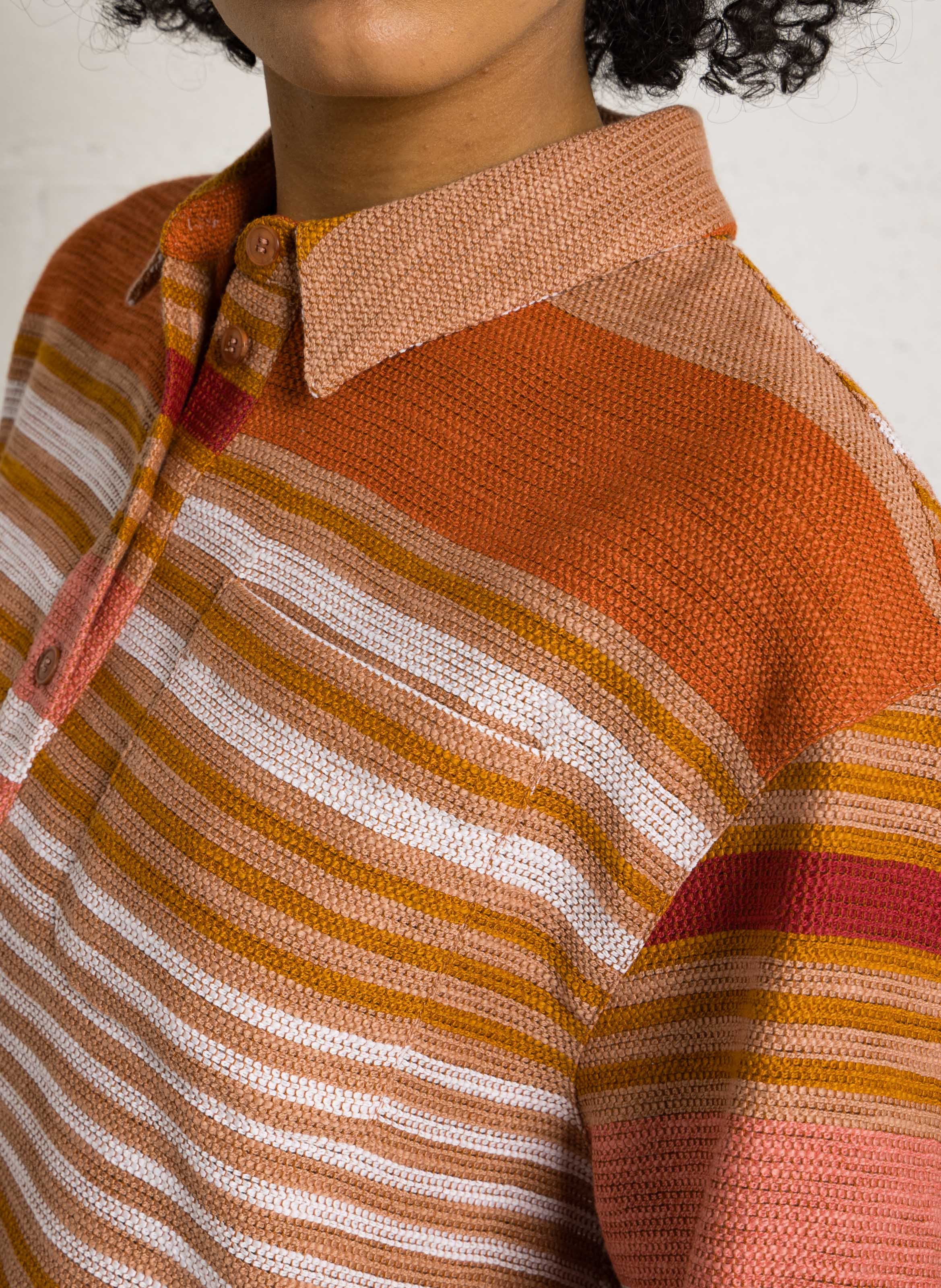 Polo de manga corta a rayas Multicolor