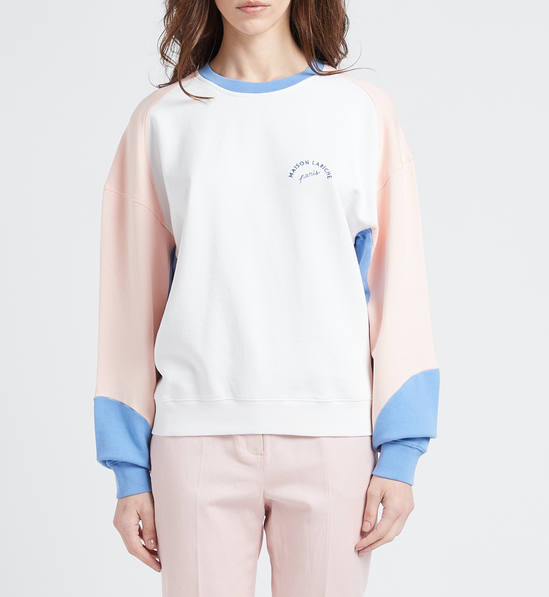 Sweat col rond en coton bio  MAISON LABICHE Blanc