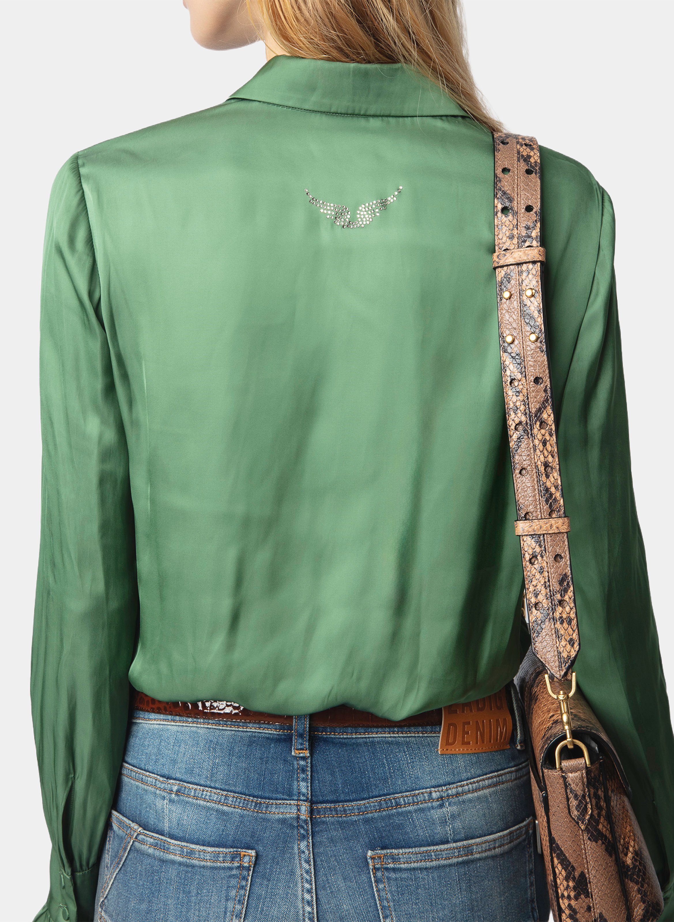 Chemise droite satinée ZADIG&VOLTAIRE Vert