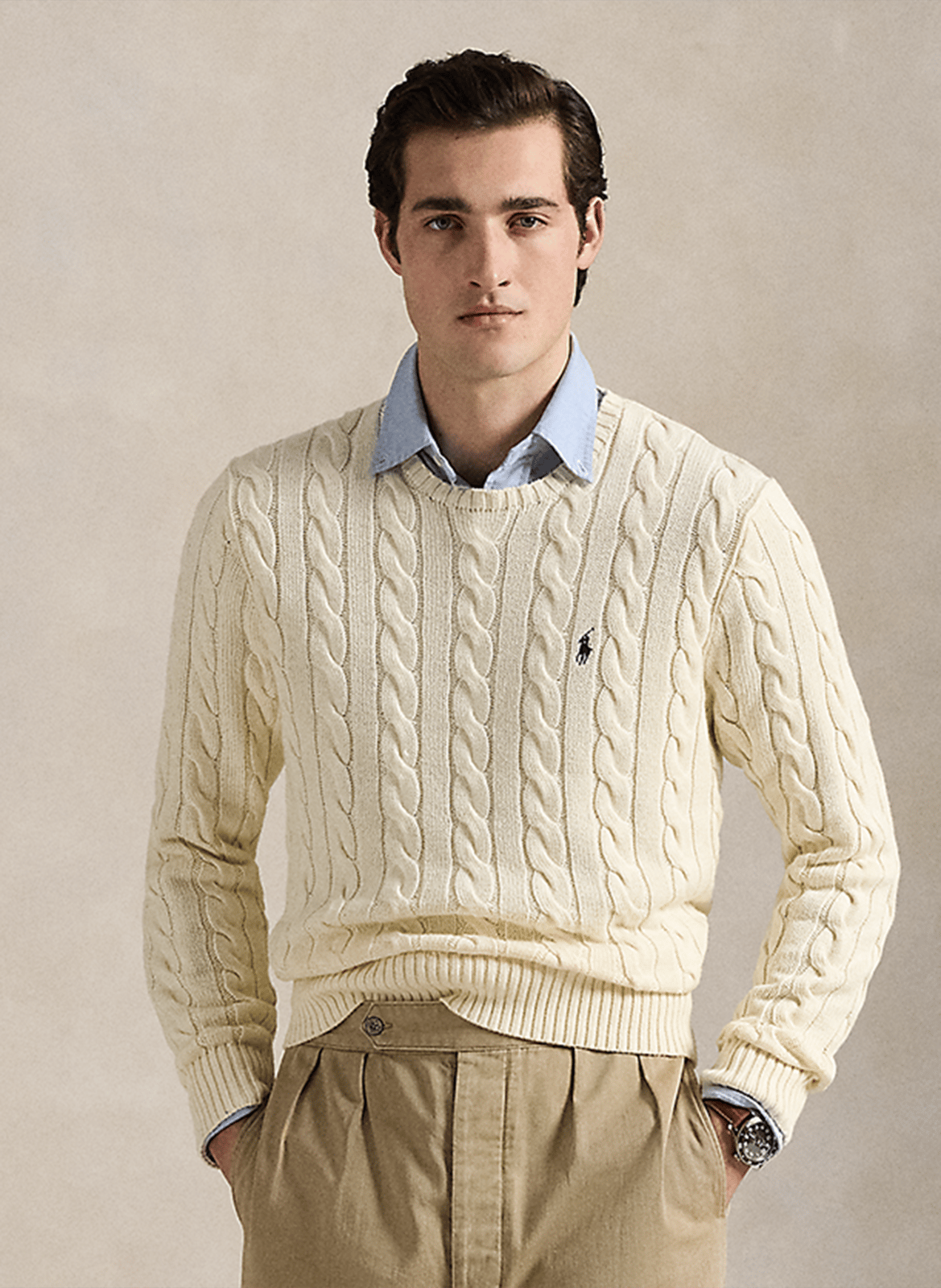 Pull col rond regular-fit en coton POLO RALPH LAUREN