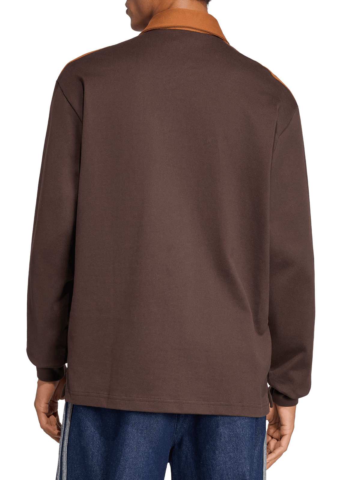 Polo manches longues uni ADIDAS Marron
