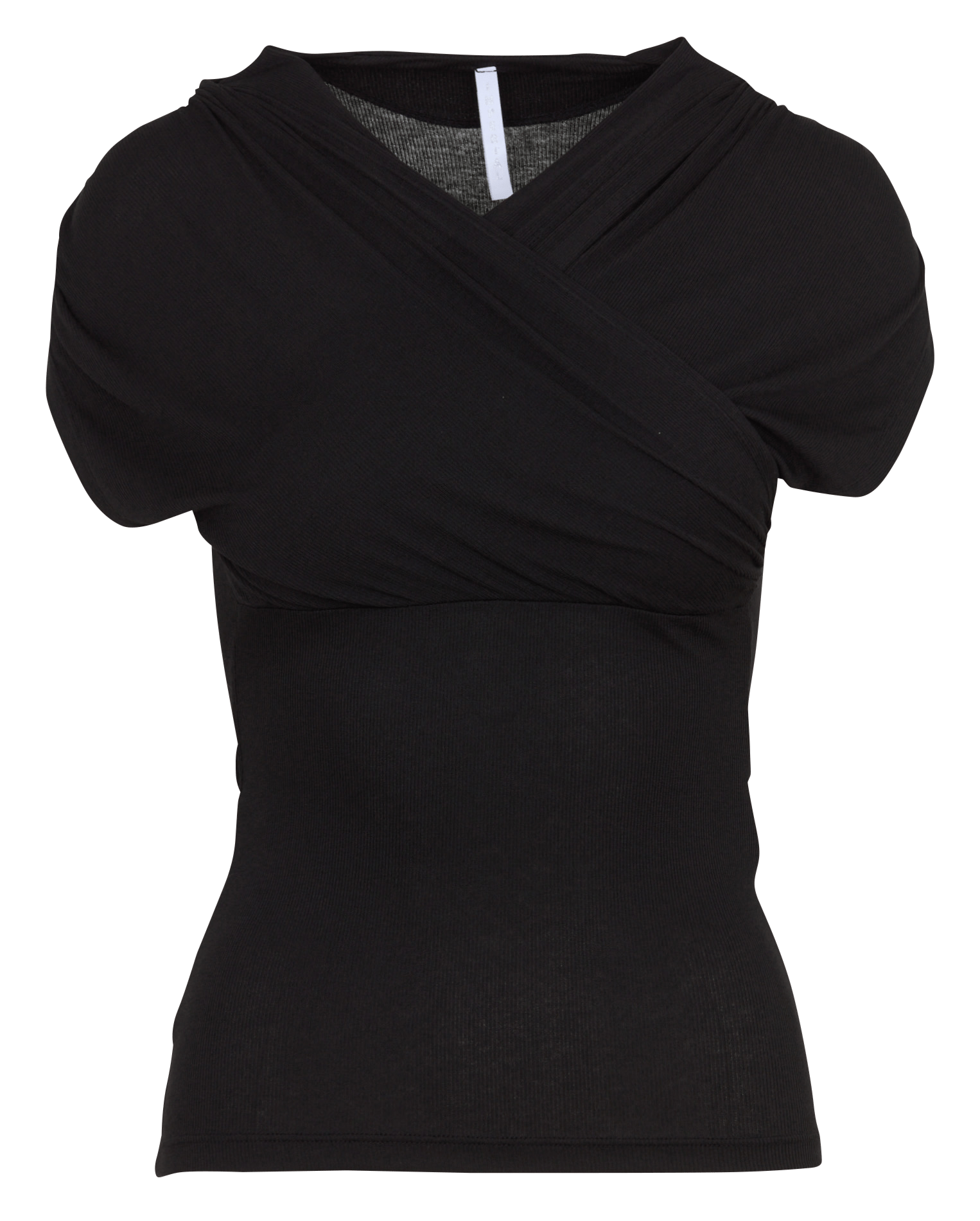 Sleeveless pleated t-shirt IMPERIAL Black
