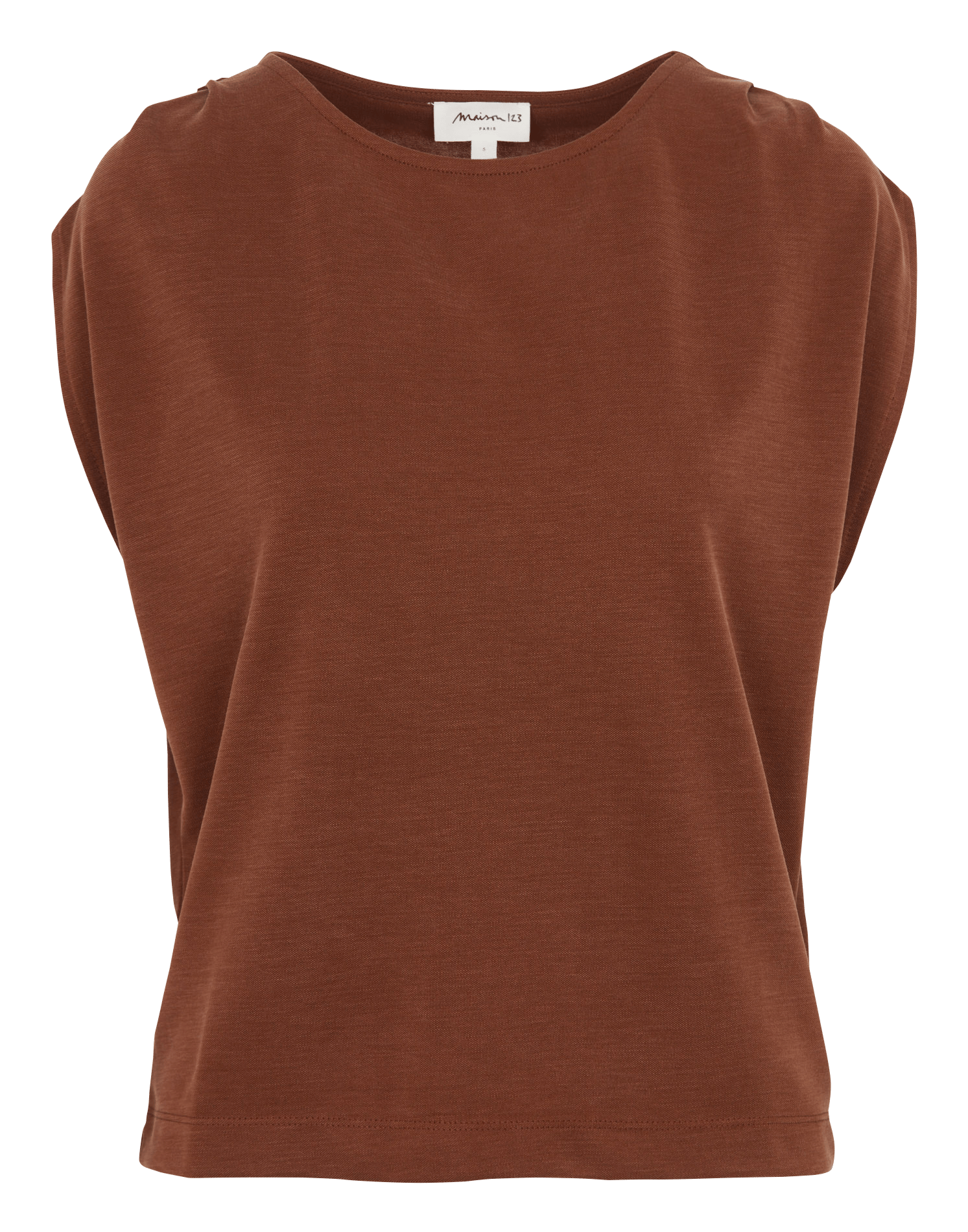 Camiseta con cuello redondo MAISON 123 Beige