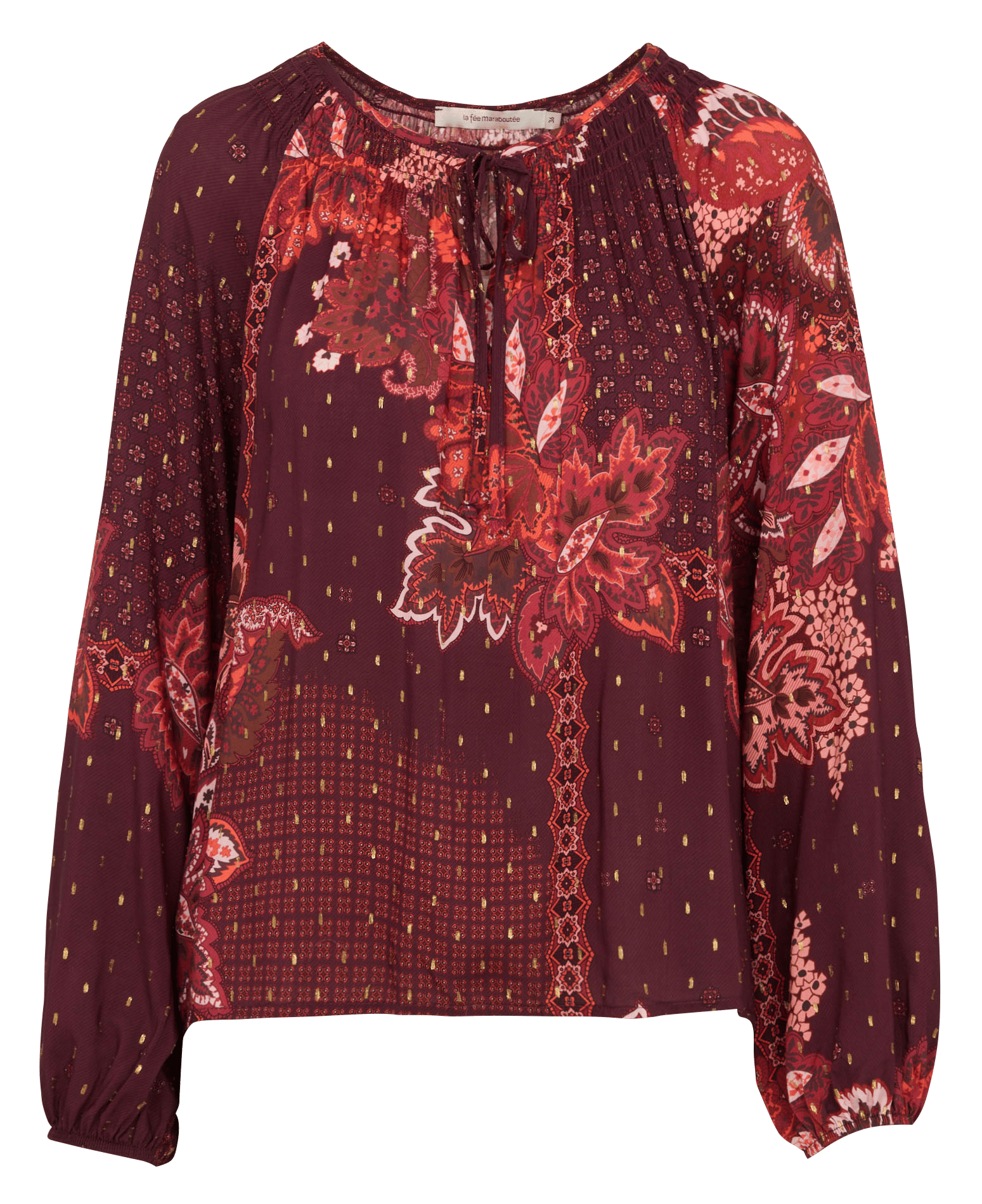 Henley-Bluse LA FEE MARABOUTEE Rot