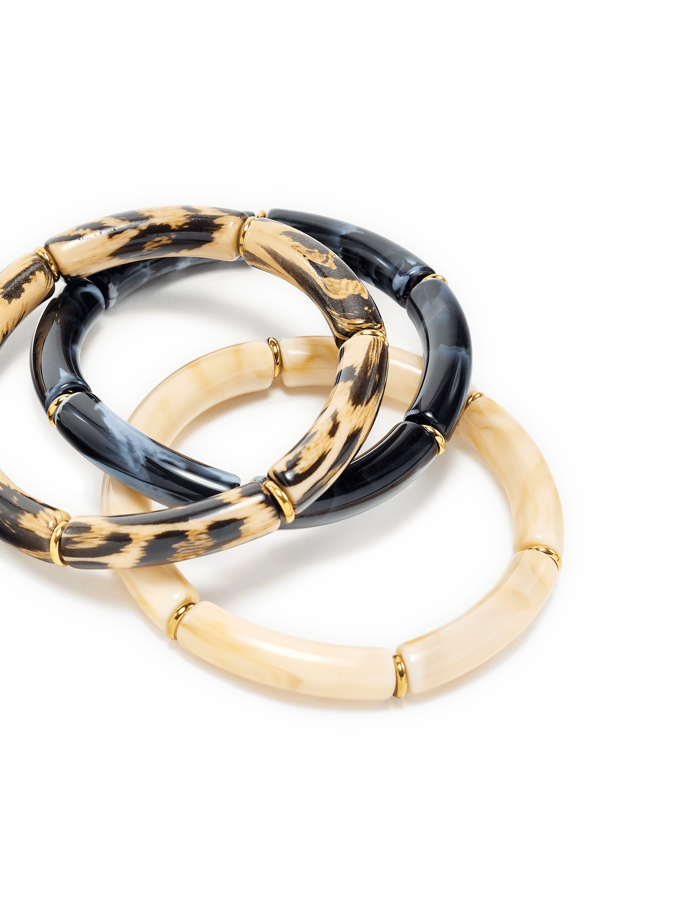 Set of resin bracelets AU PRINTEMPS PARIS Black
