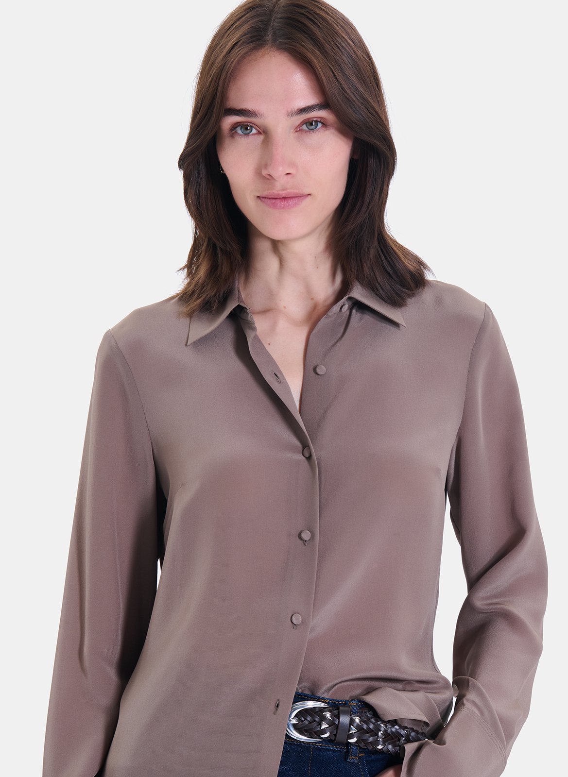 Rechte zijden blouse ZAPA Grijs