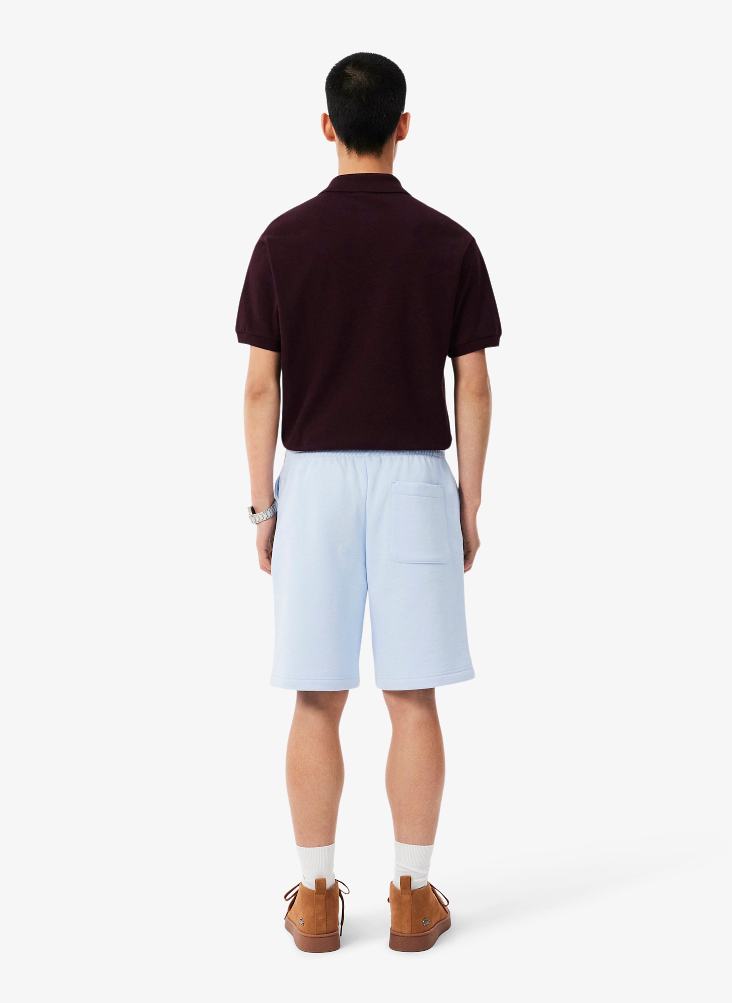 Short droit en coton mélangé LACOSTE Blau