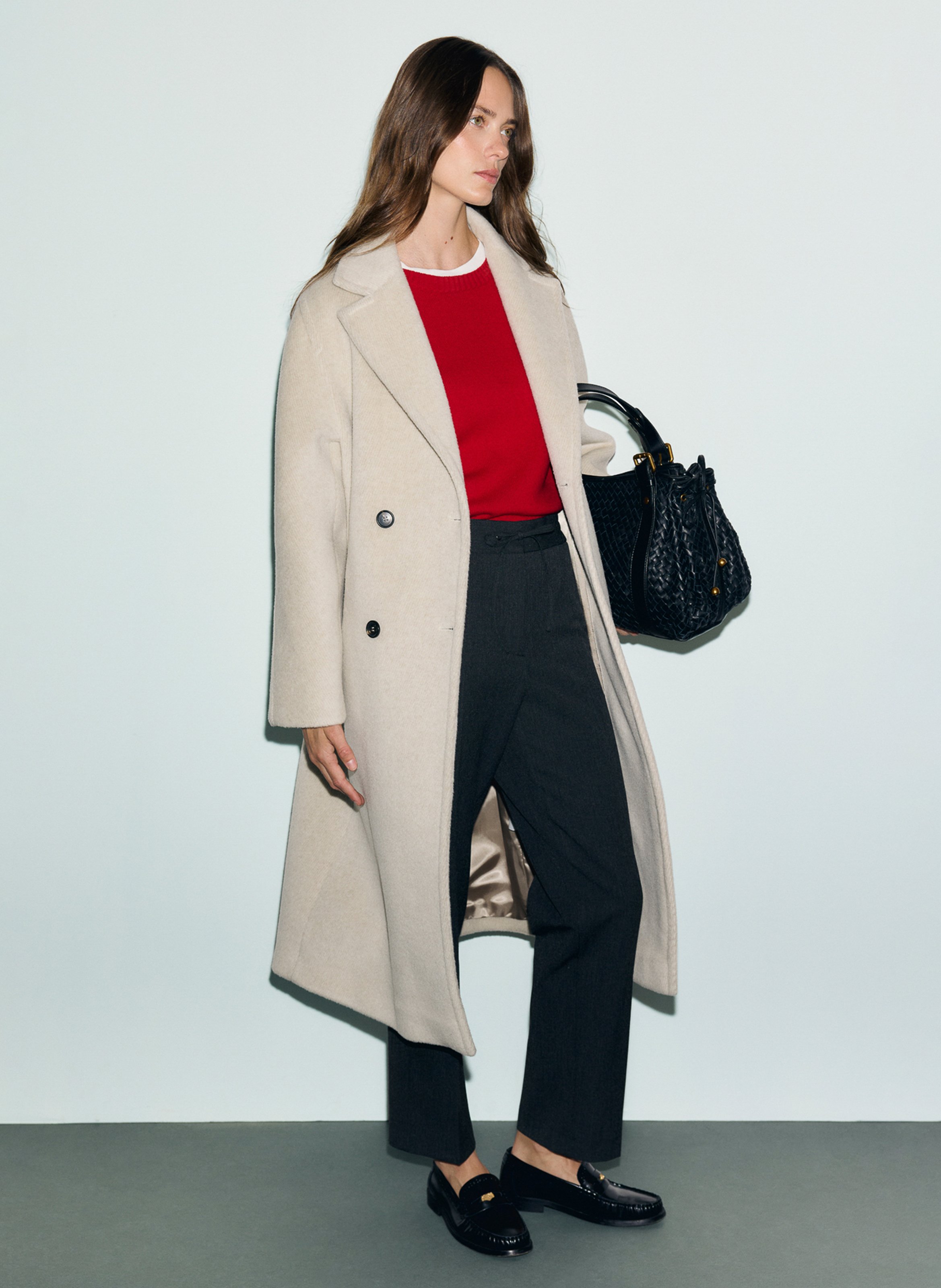 Candice wool-blend coat with belt  GERARD DAREL Beige