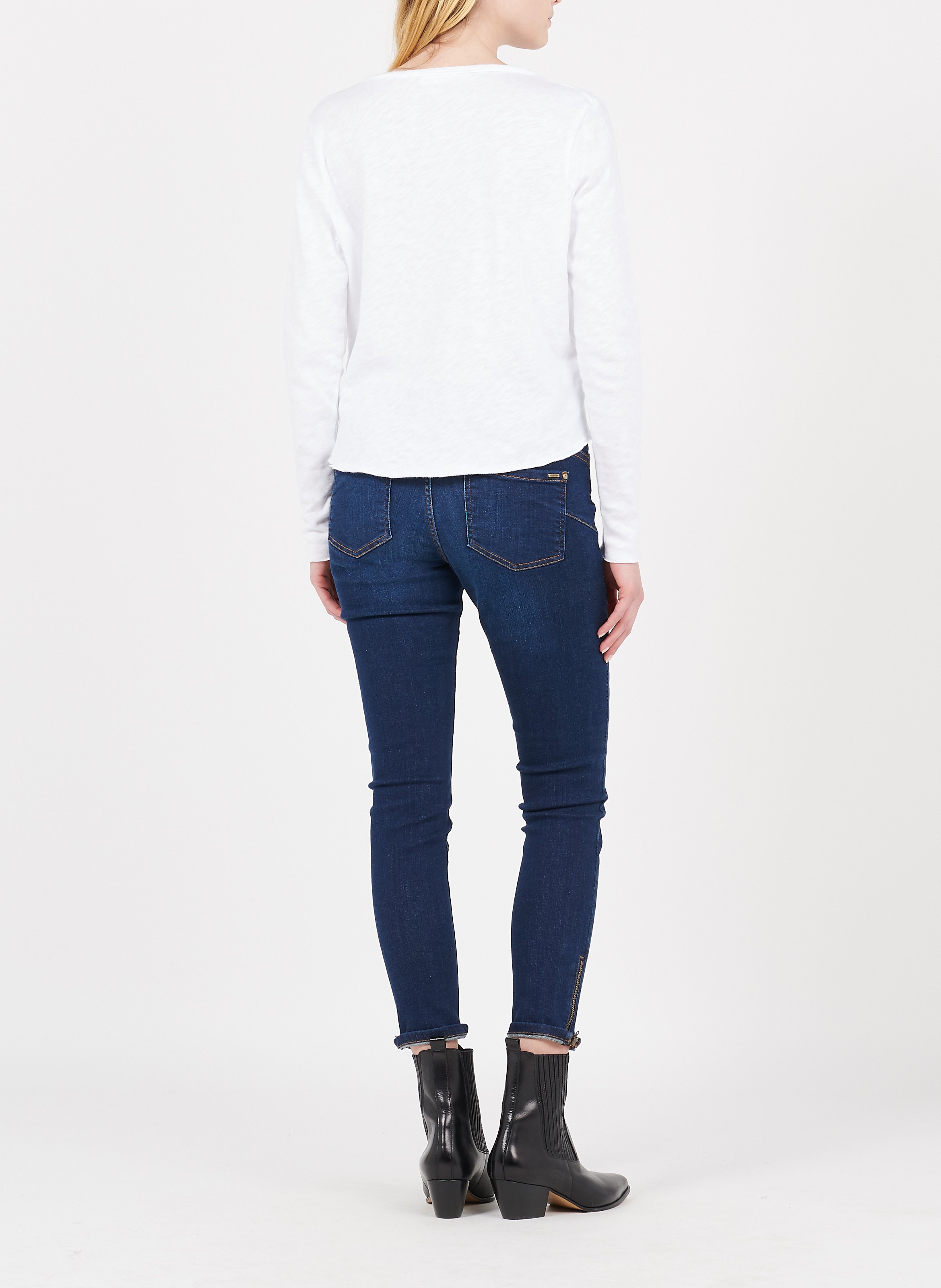 V-neck cotton T-shirt AMERICAN VINTAGE White