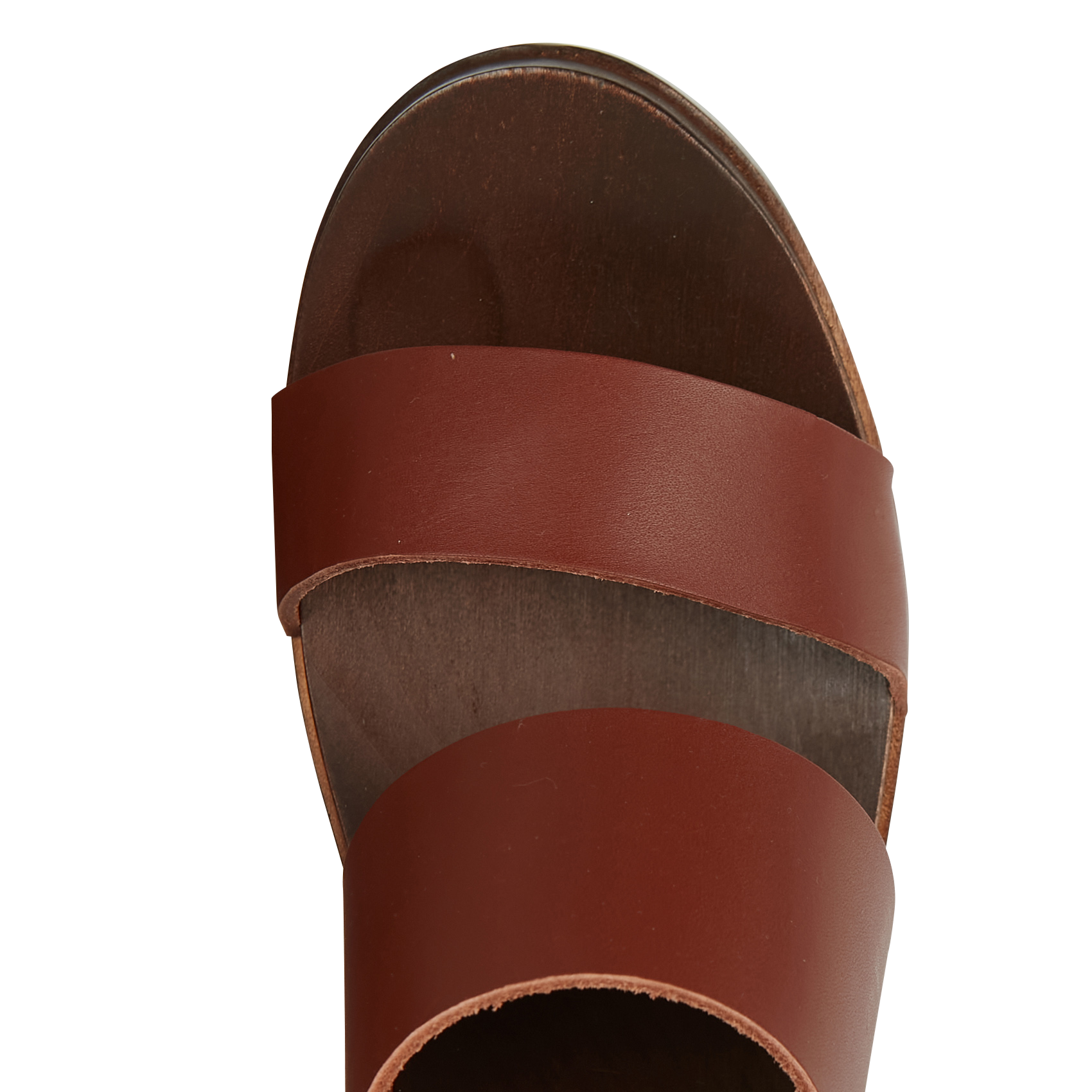 Vaarsleren klompen met hak SABOTS YOUYOU Bruin