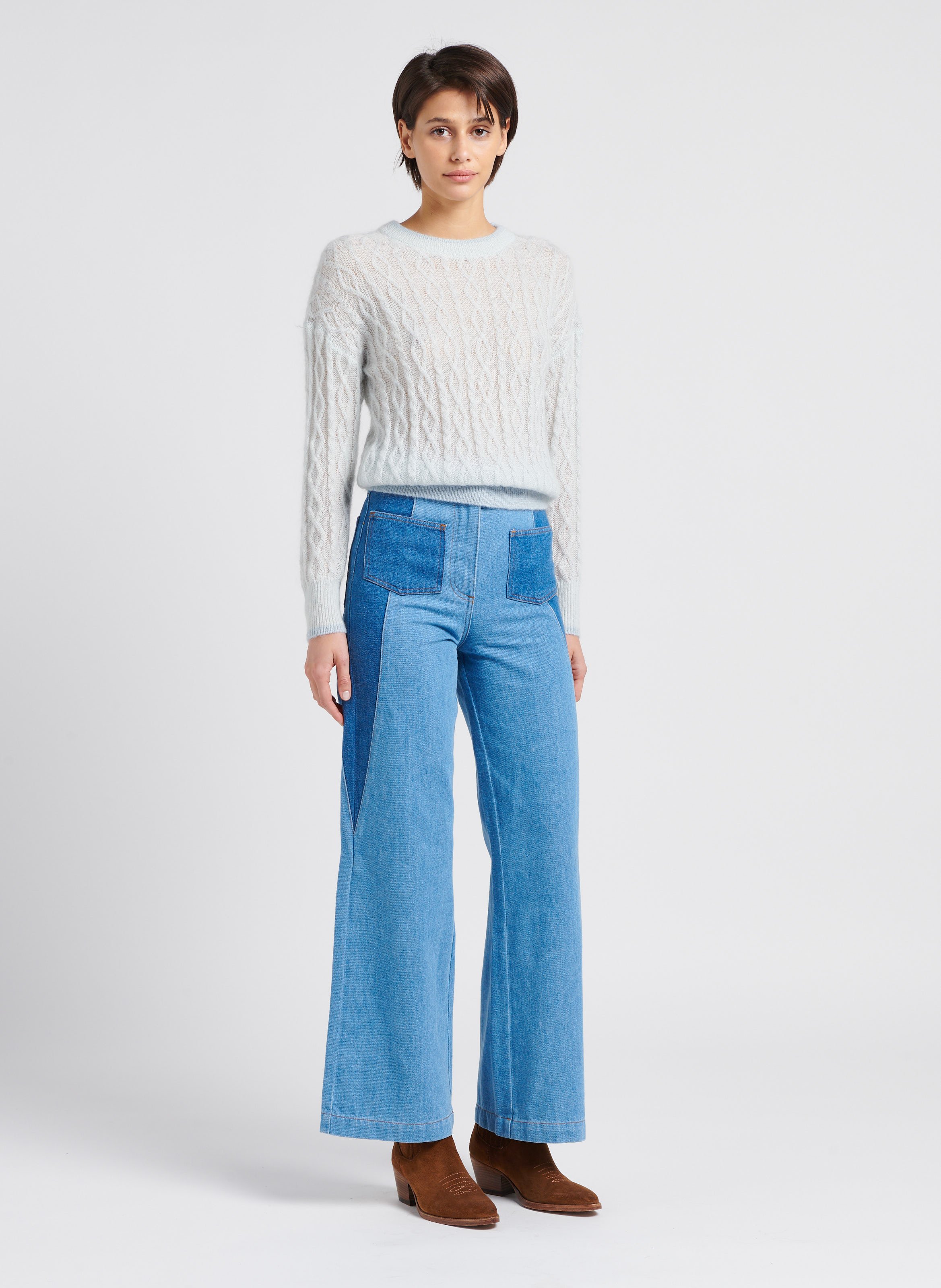 High-rise wide-leg jeans INDEE Blue