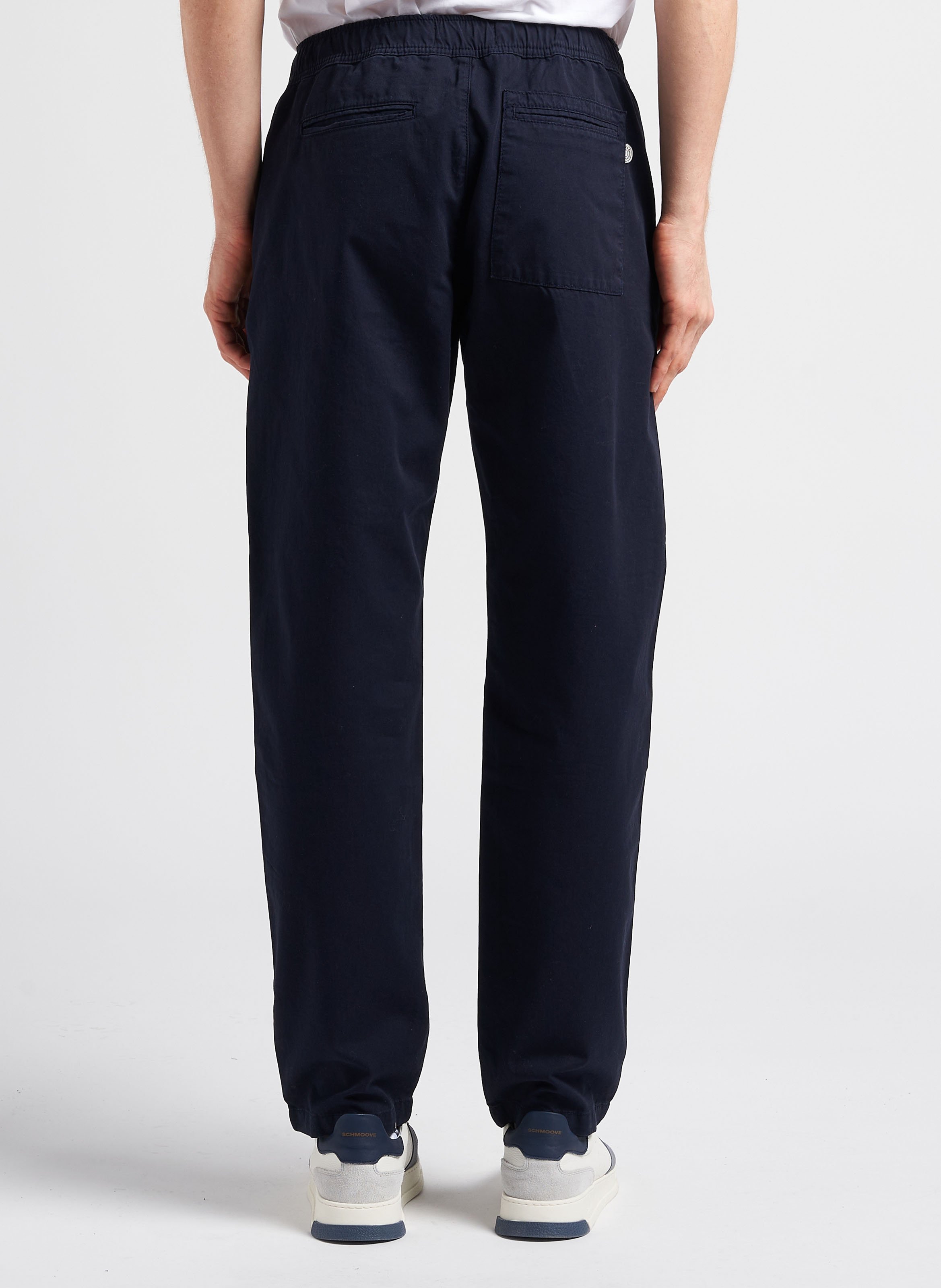 Straight-leg organic cotton chinos THINKING MU Blue