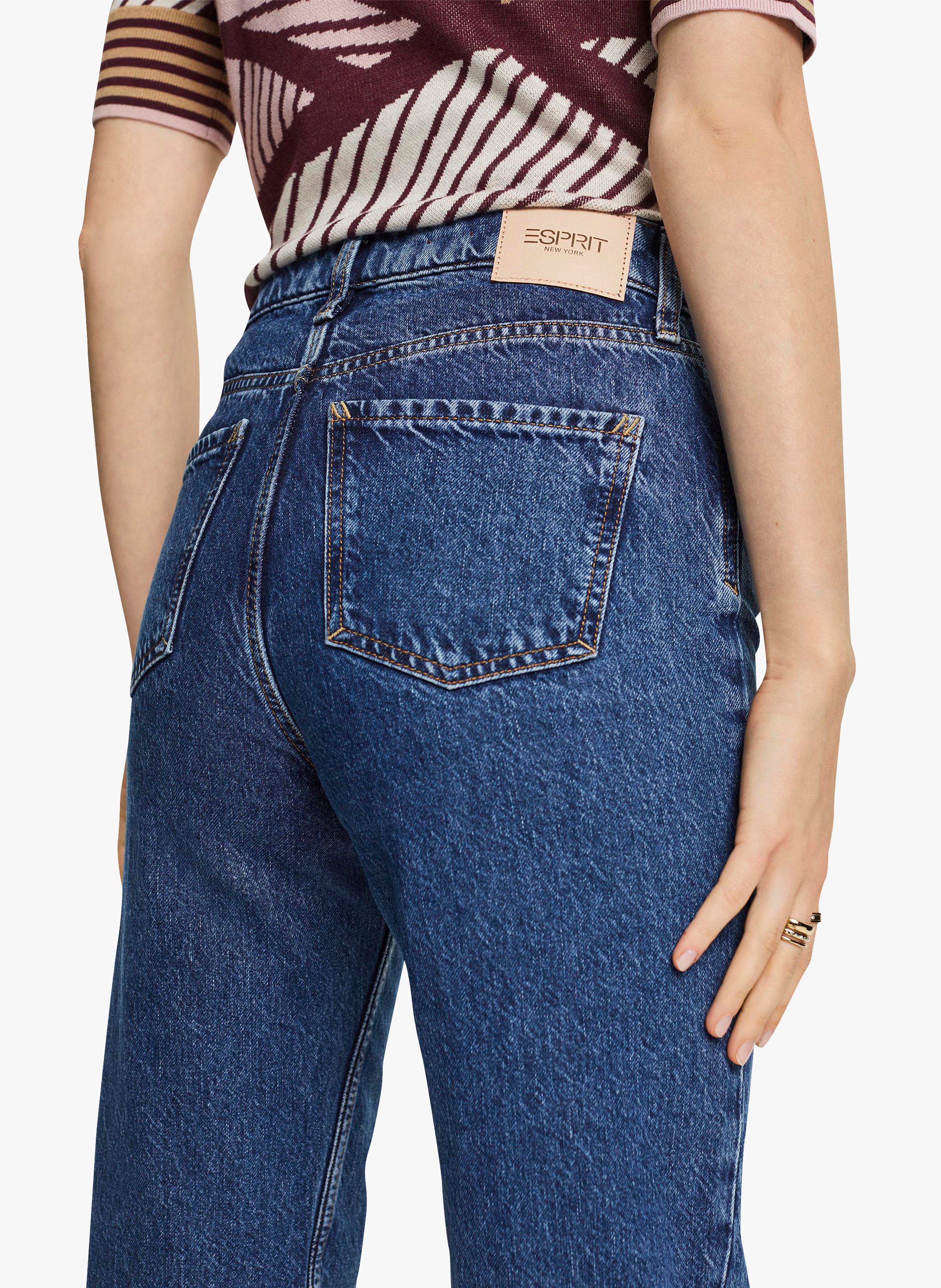 Jean droit en coton  ESPRIT Jean Délavé